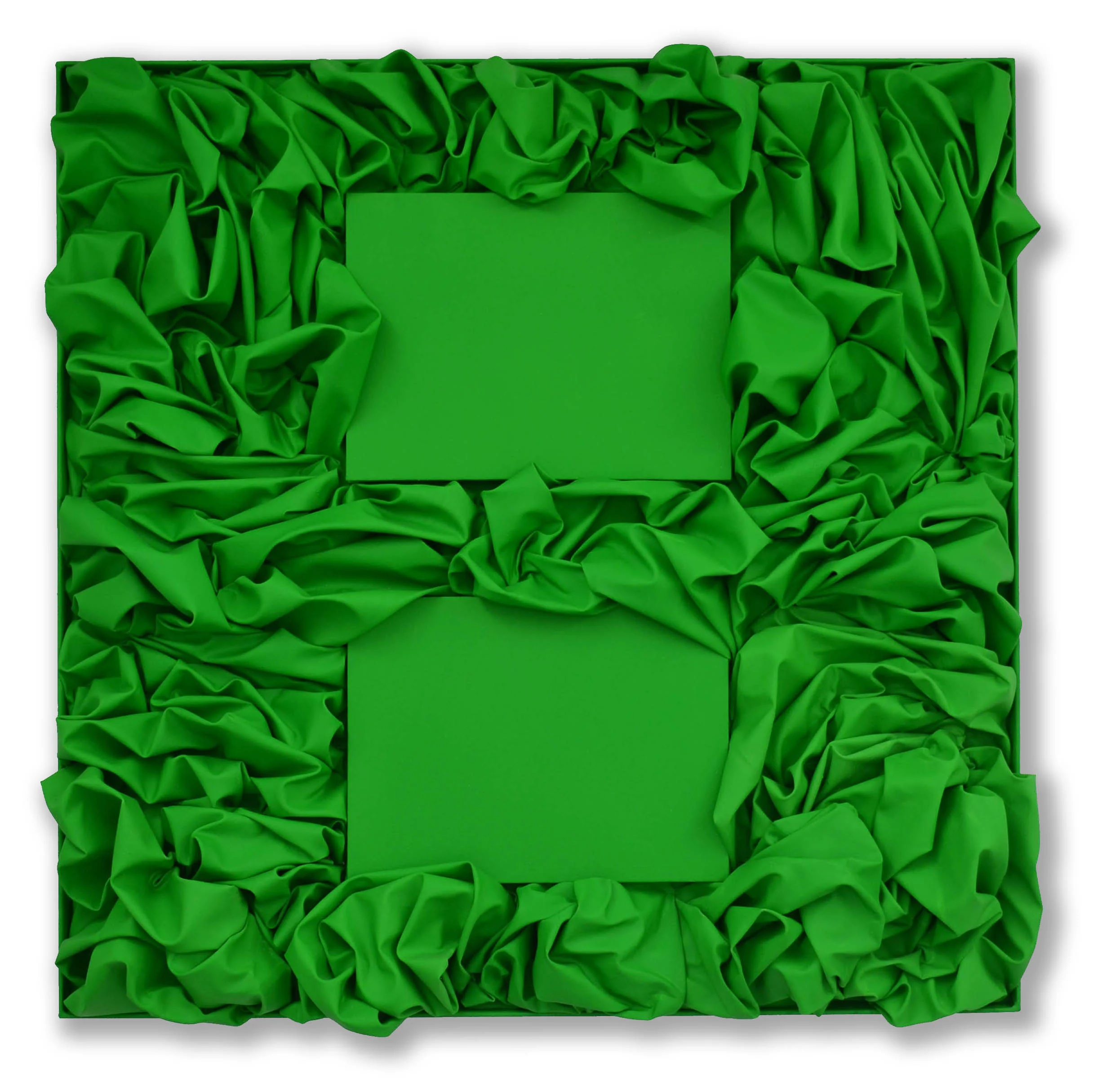 Reflected Green - 2017 Pigmento acrilico su tela applicata su tavola 101 x 101 cm