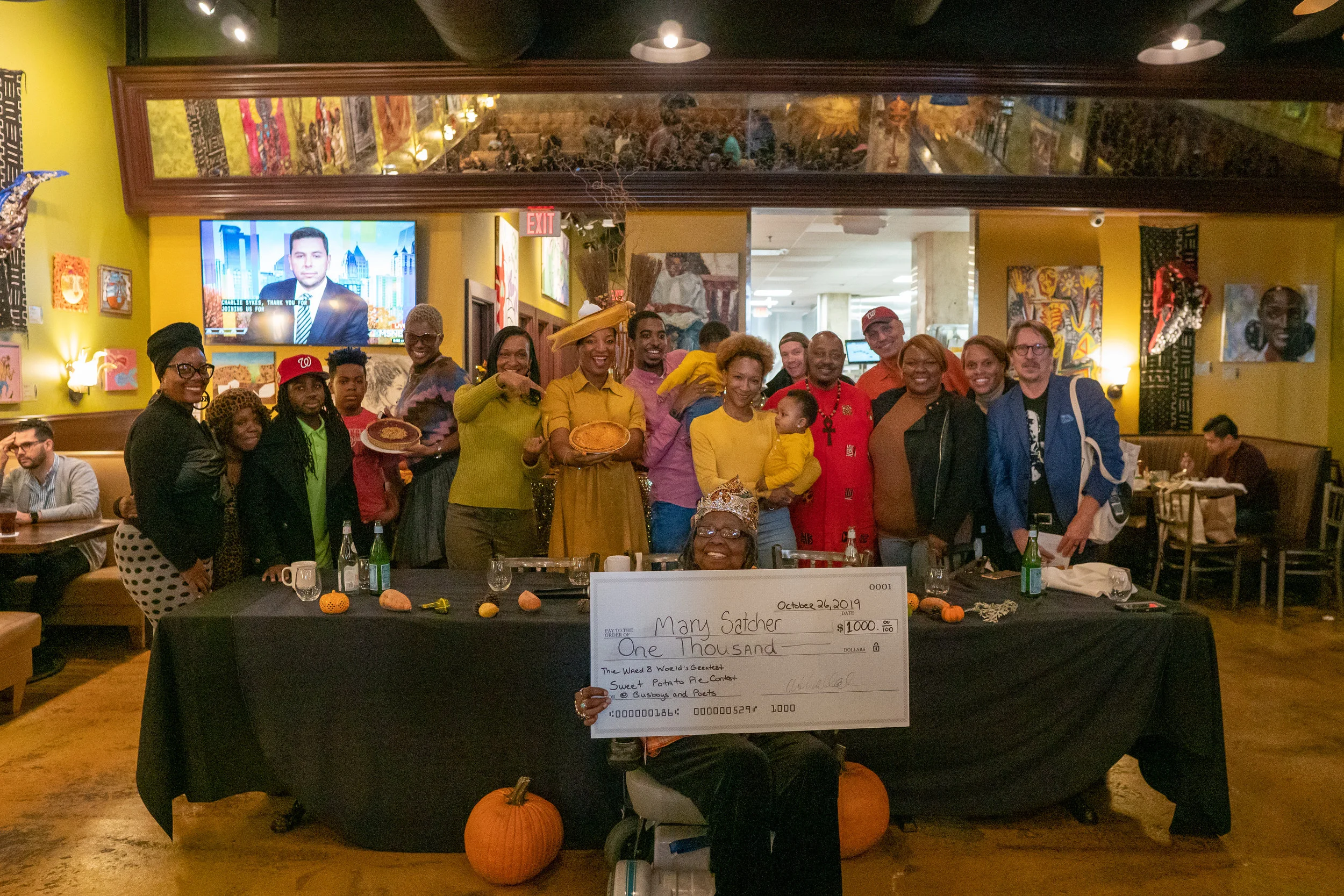 Mary Satcher wins Busboys and Poets Anacostia Best Sweet Potato Pie Contest 