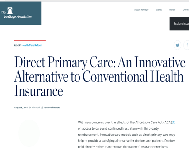Direct Primary Care: An Innovative Alternative to Conventional Health Insurance