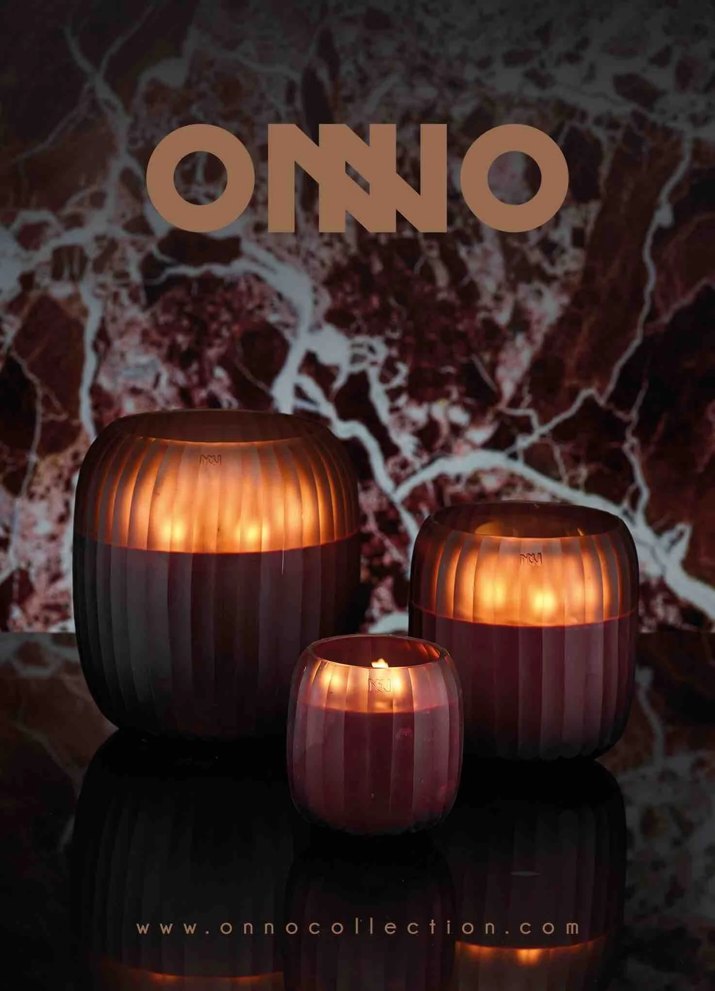 Onno scented candle pure wax handmade luxury glass home decor gift delivery