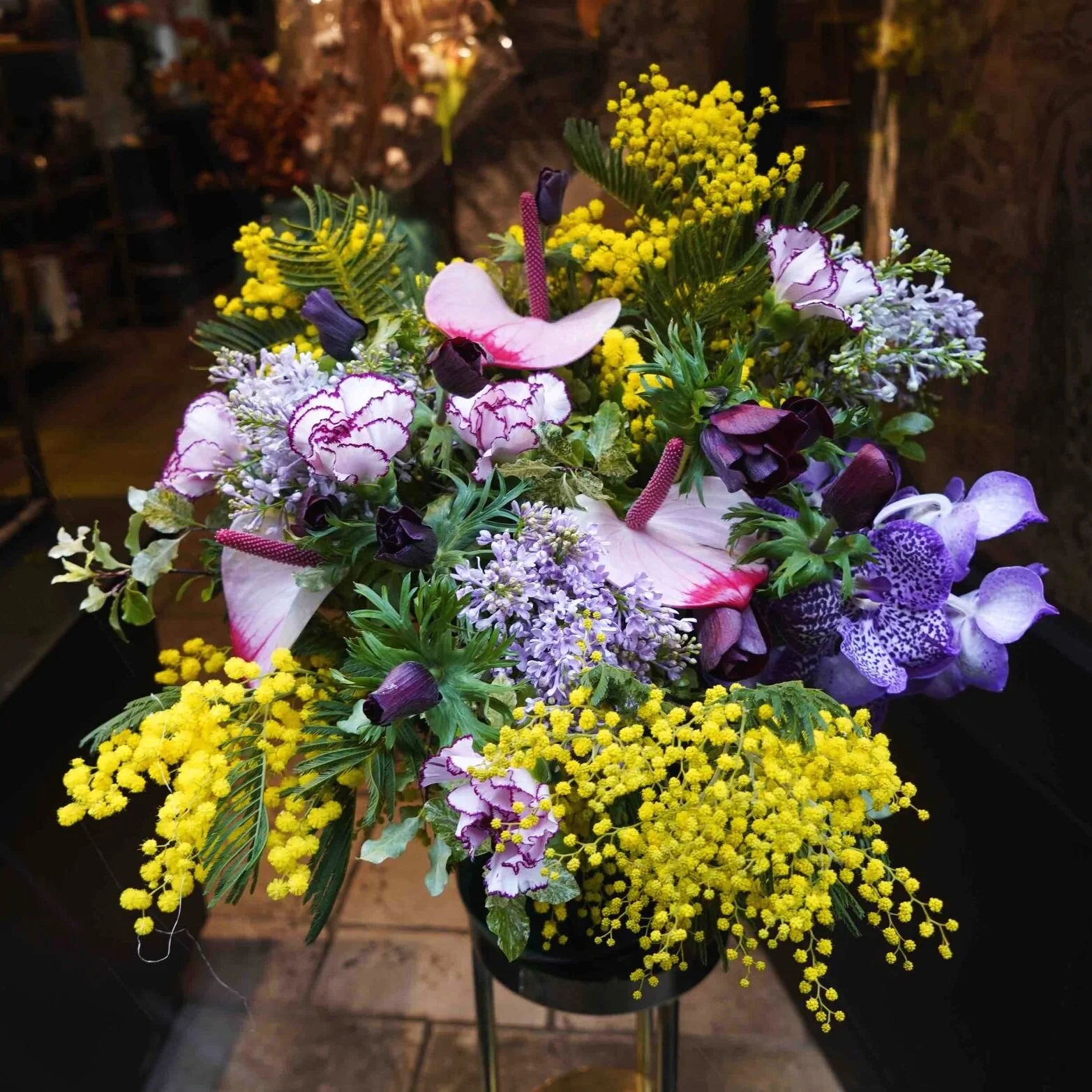 bouquet mimosa bormes lumineux coloré soleil livraison envoyer fleurs à Paris
