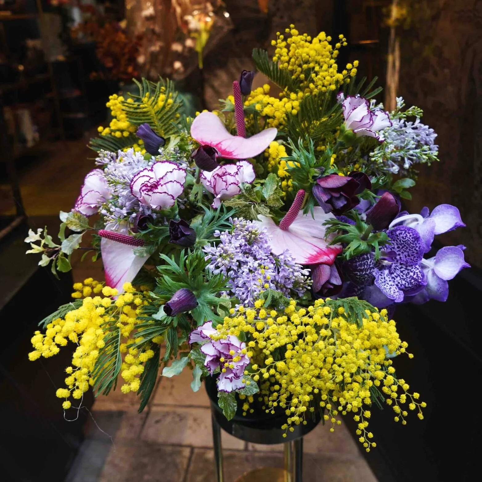 bouquet mimosa sunny french rivera fragrant same day delivery to Paris