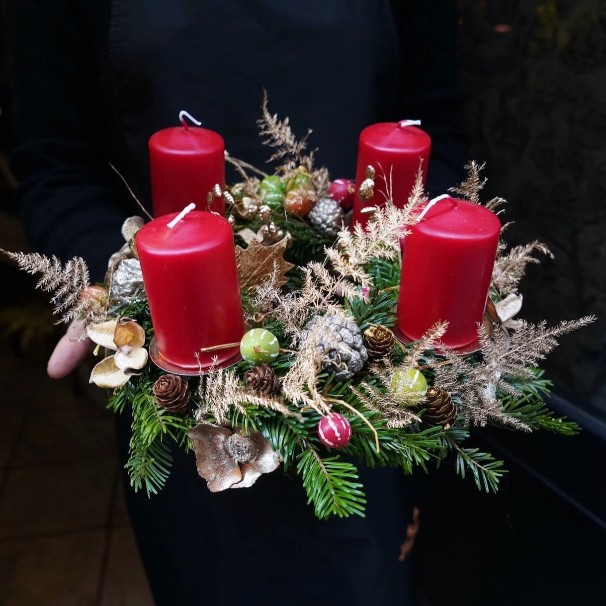 couronne de l'avent avec bougies livraison paris
