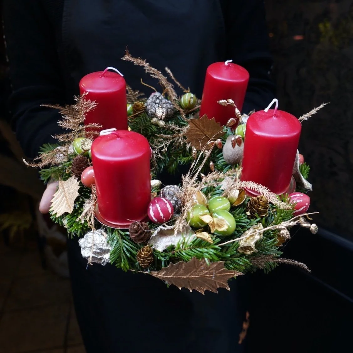 couronne de l'avent avec bougies livraison paris