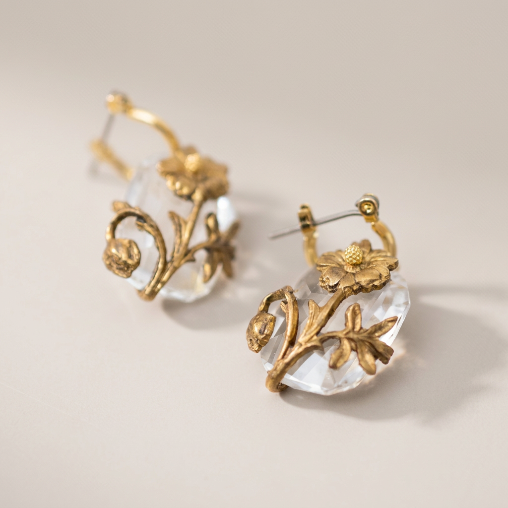 monshiro poppy glass earrings for sale at BOYA Paris