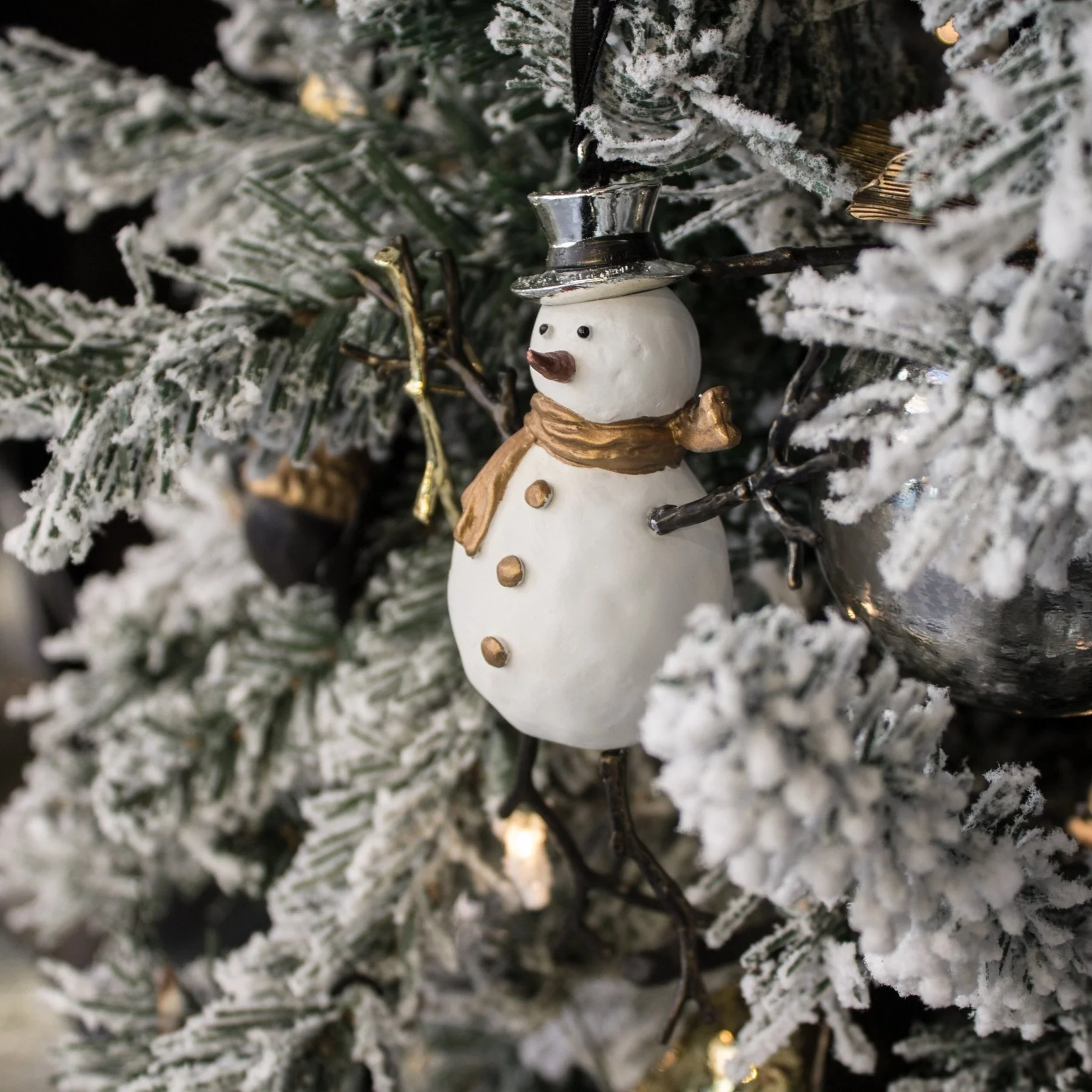 michael aram bonhomme de neige ornement noël décoration cadeau livraison paris
