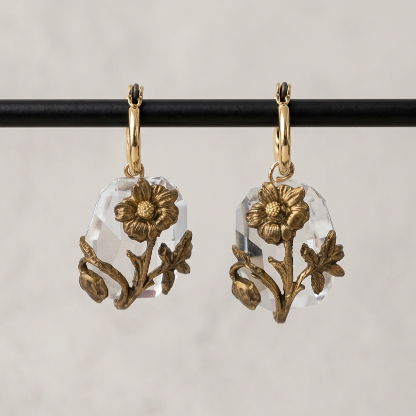 Monshiro Poppy Glass Earrings