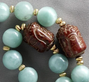 Aquamarines with Mountain Jade