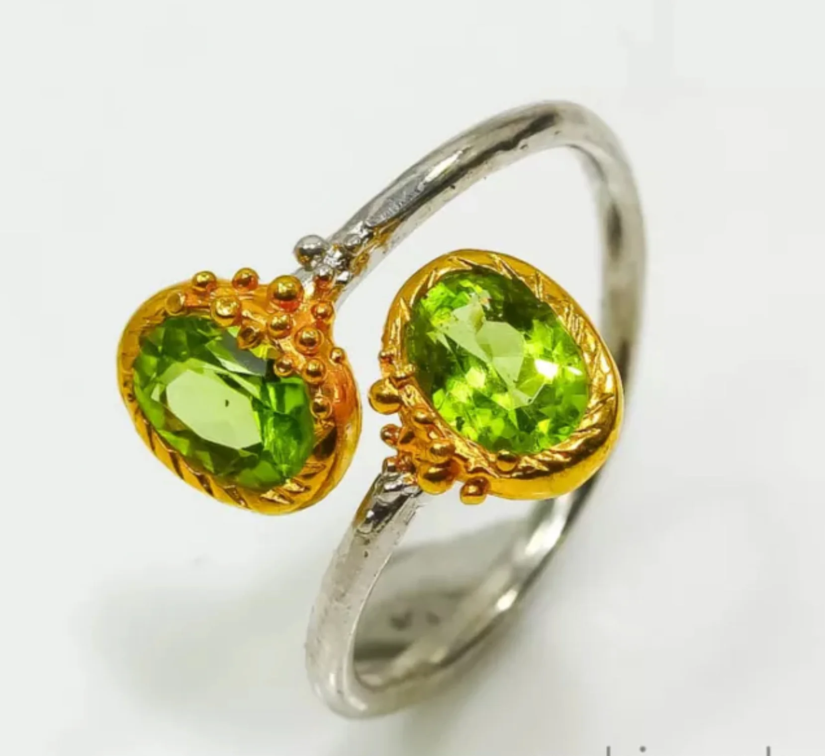 0020-GA-R- Natural peridot cabochons  size 8.75