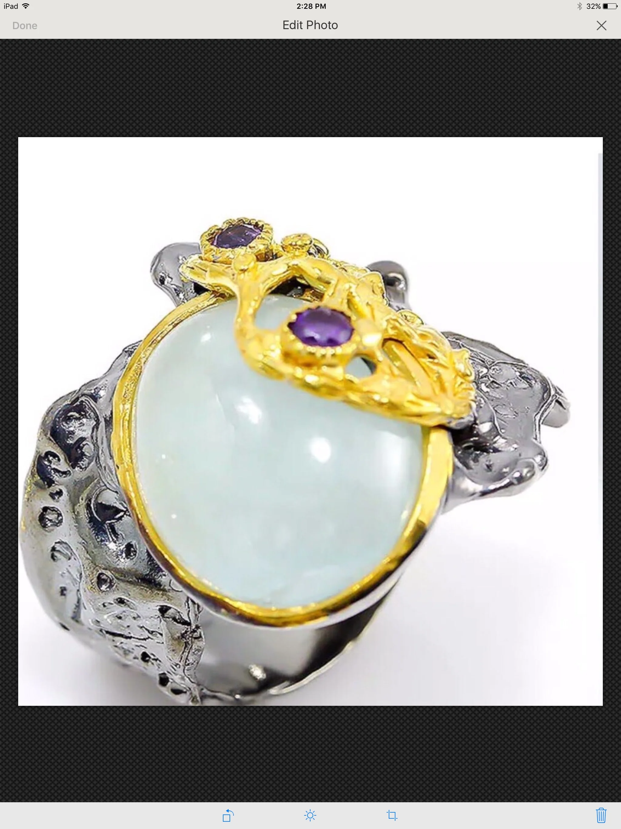 0801-R-GA-Aquamarine with Amethyst accents