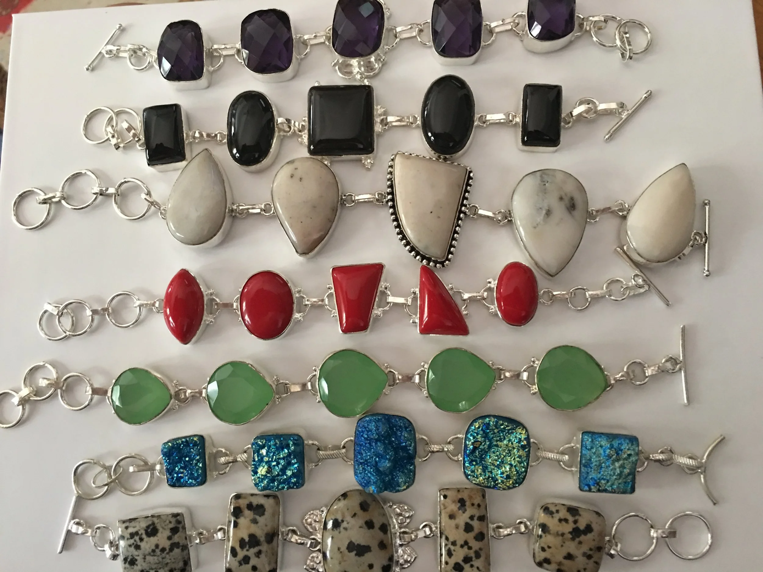 0999-B-PH- Multiple stone bracelets 