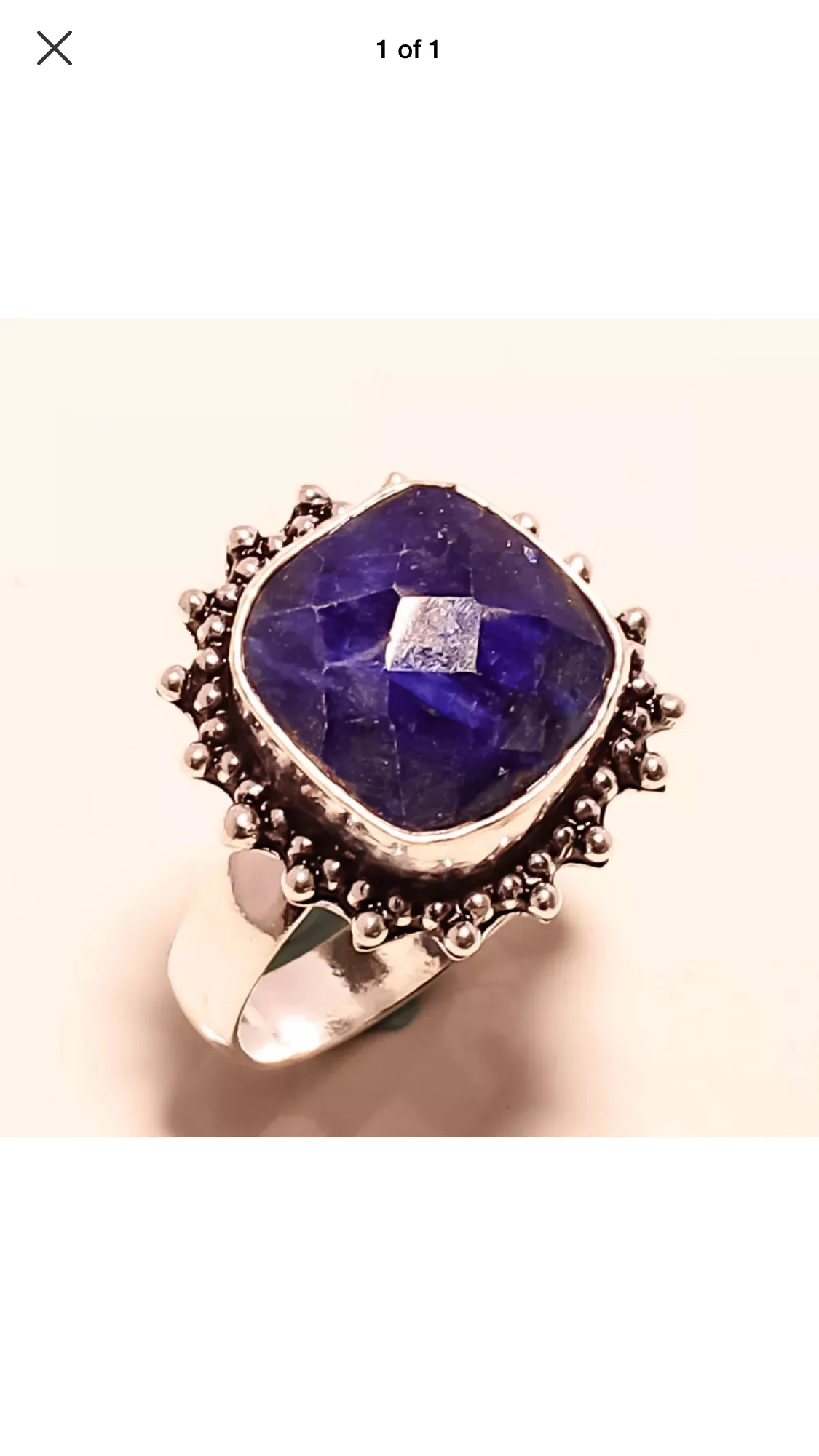 21321-R-GA-Facated Lapis could be ladies or gent piece