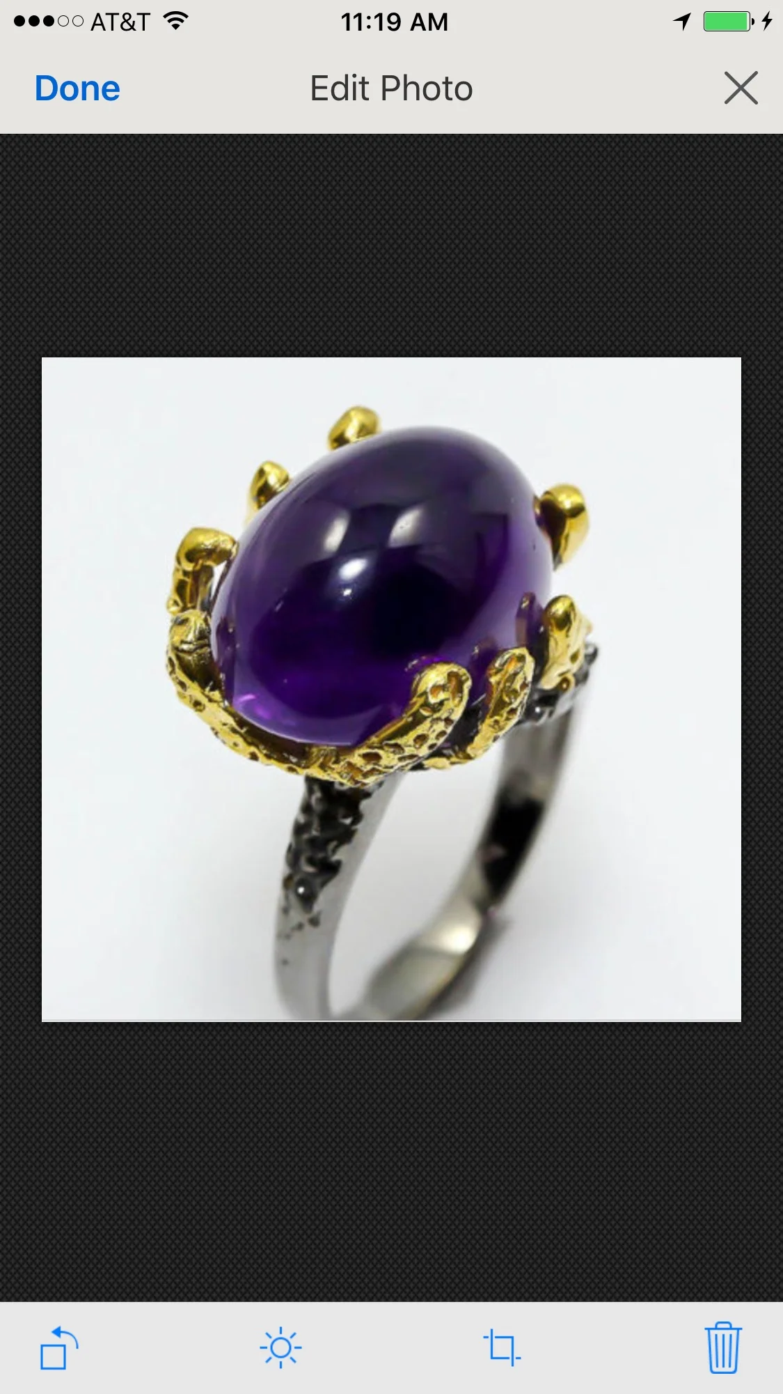 05432-R-GA-Big Ole Sapphire Easter Egg Cabachon