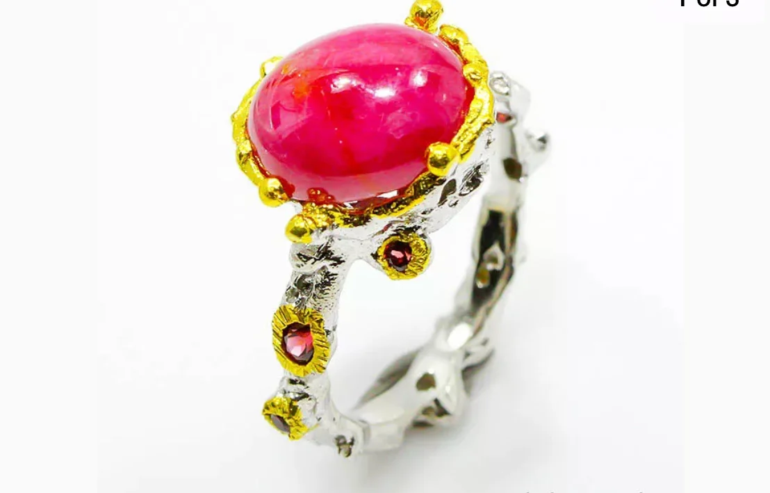 45332-GA-R- Very Large Red Ruby with smaller rubies
