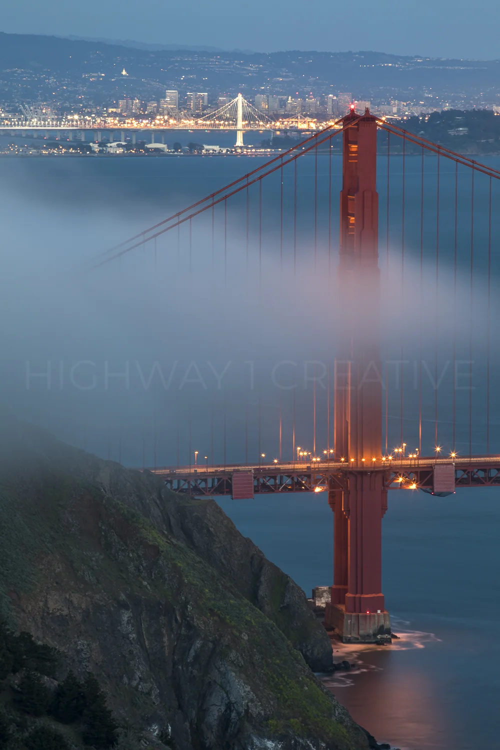 Patchy Fog At Blue Hour