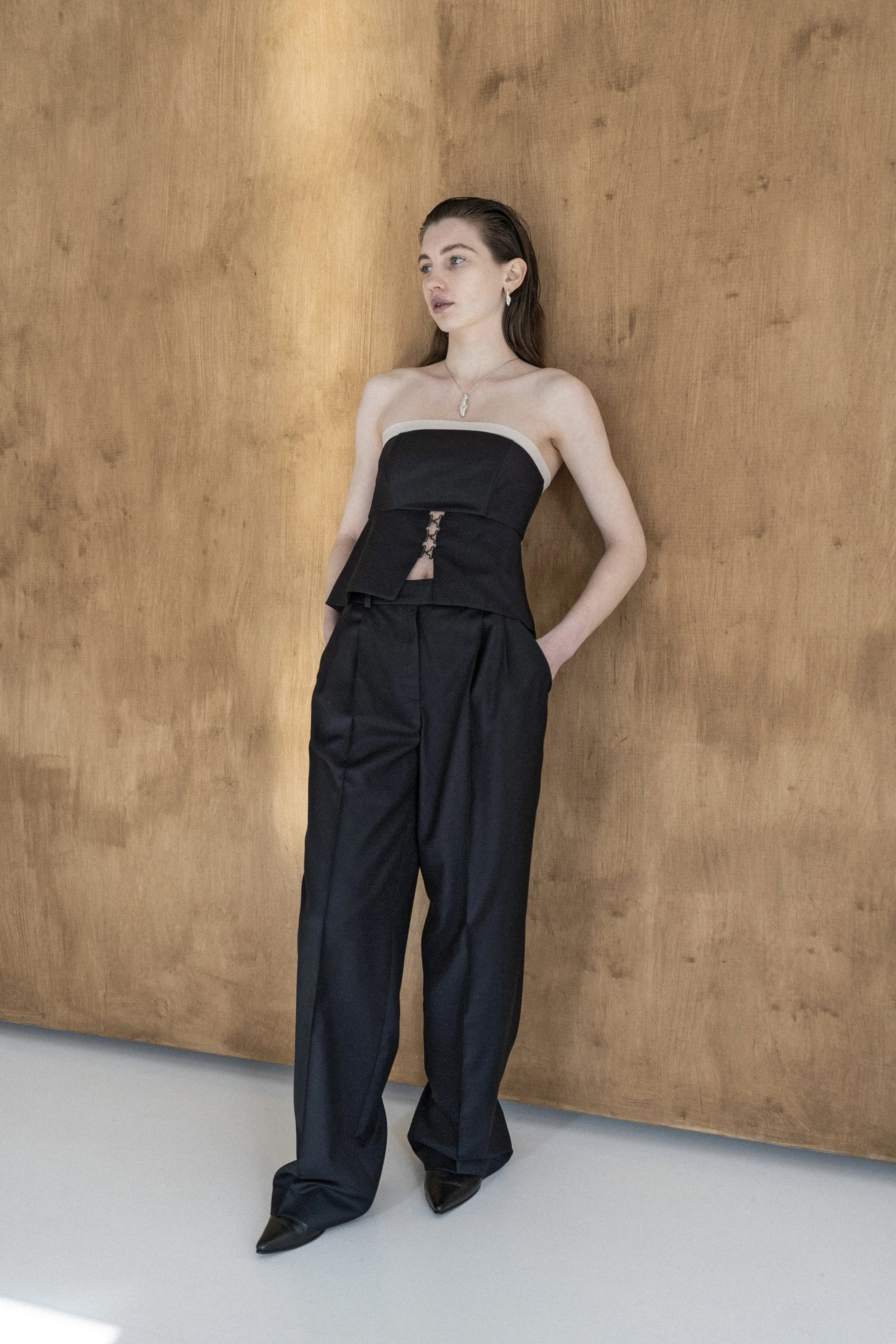 TEMRIAVA WOOL NAVY TROUSERS