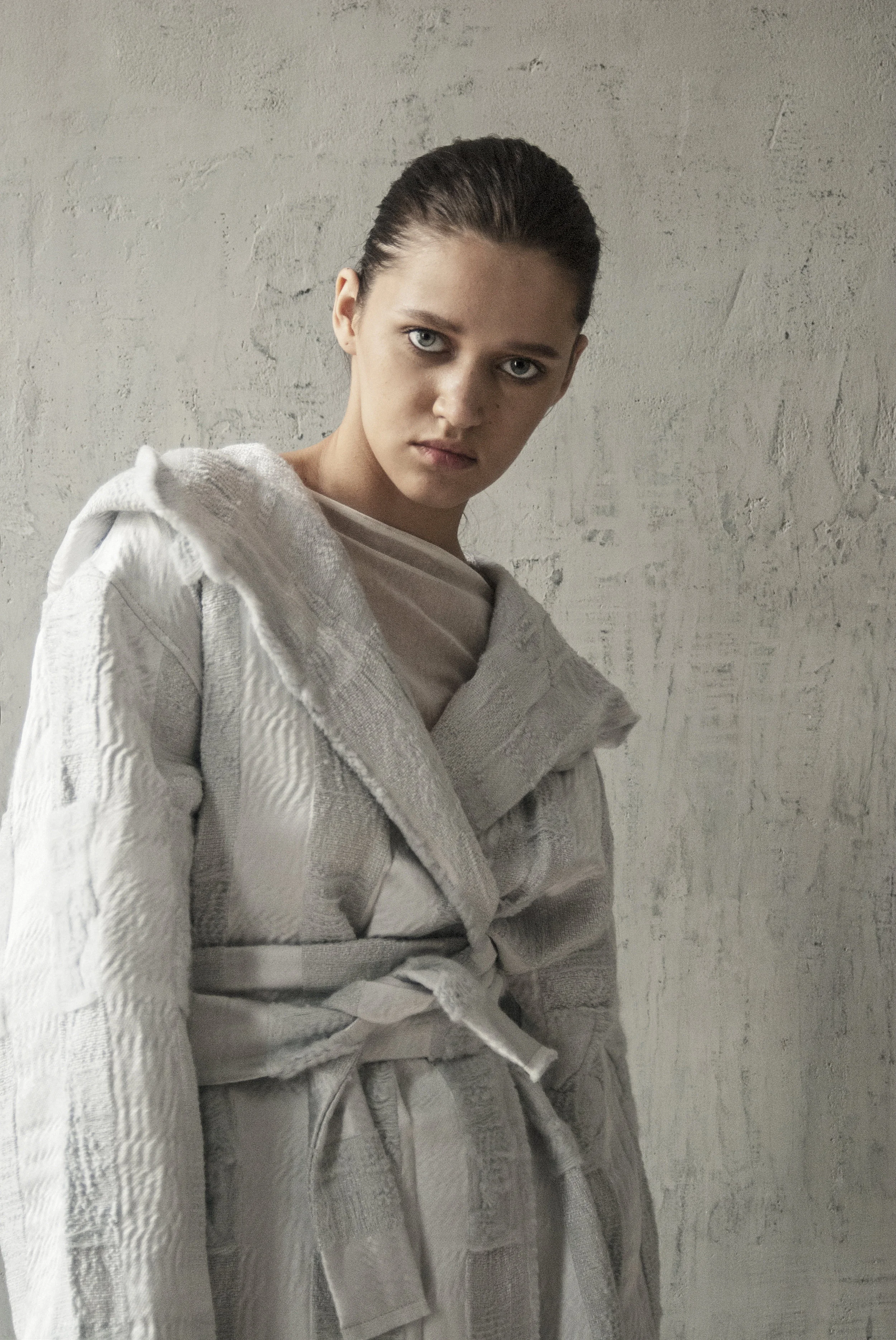 WOOL GRAY TEXTURE COAT KOZHYH 