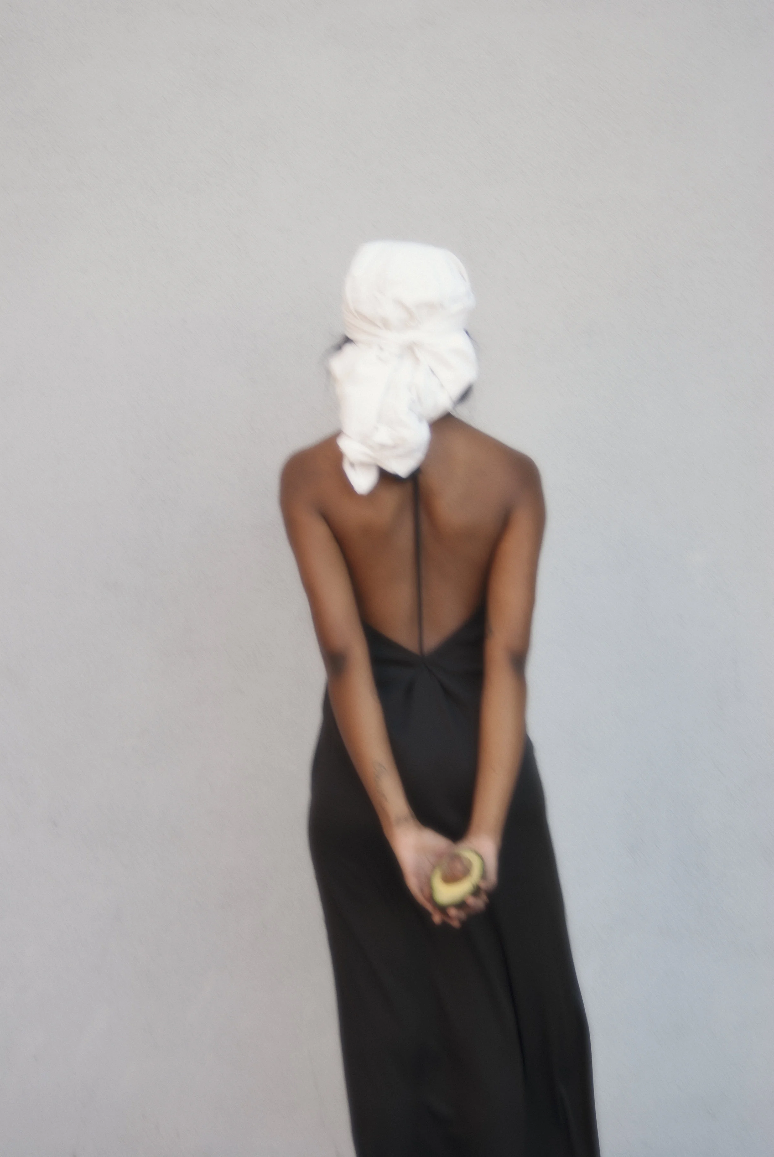 BLACK OPEN BACK ASYMMETRIC SLIP DRESS K M by L A N G E BLACK OPEN BACK ASYMMETRIC SLIP DRESS K M by L A N G E