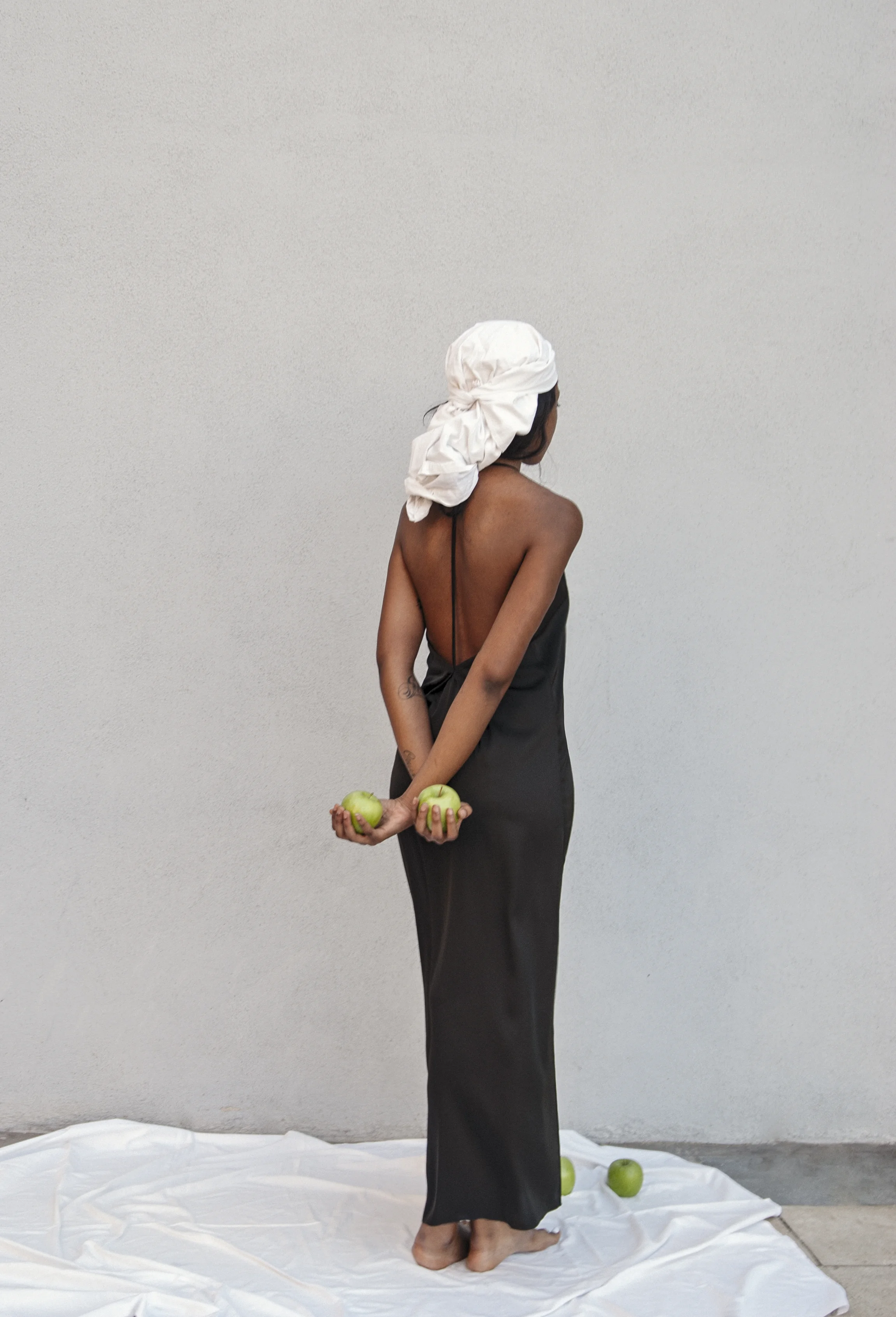 black slip dress open back BLACK OPEN BACK ASYMMETRIC SLIP DRESS K M by L A N G E