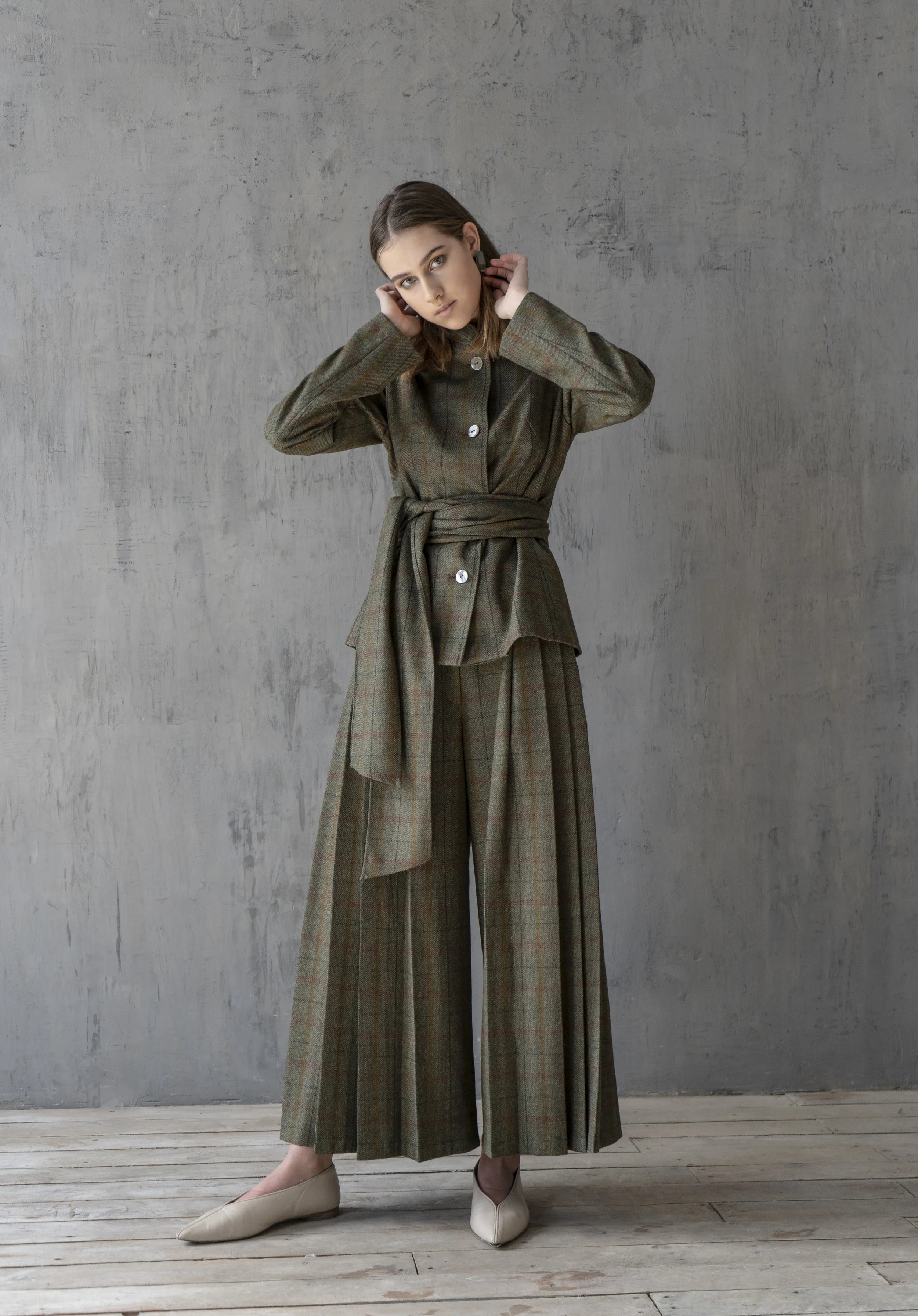 GREEN PLAID WOOL SUIT