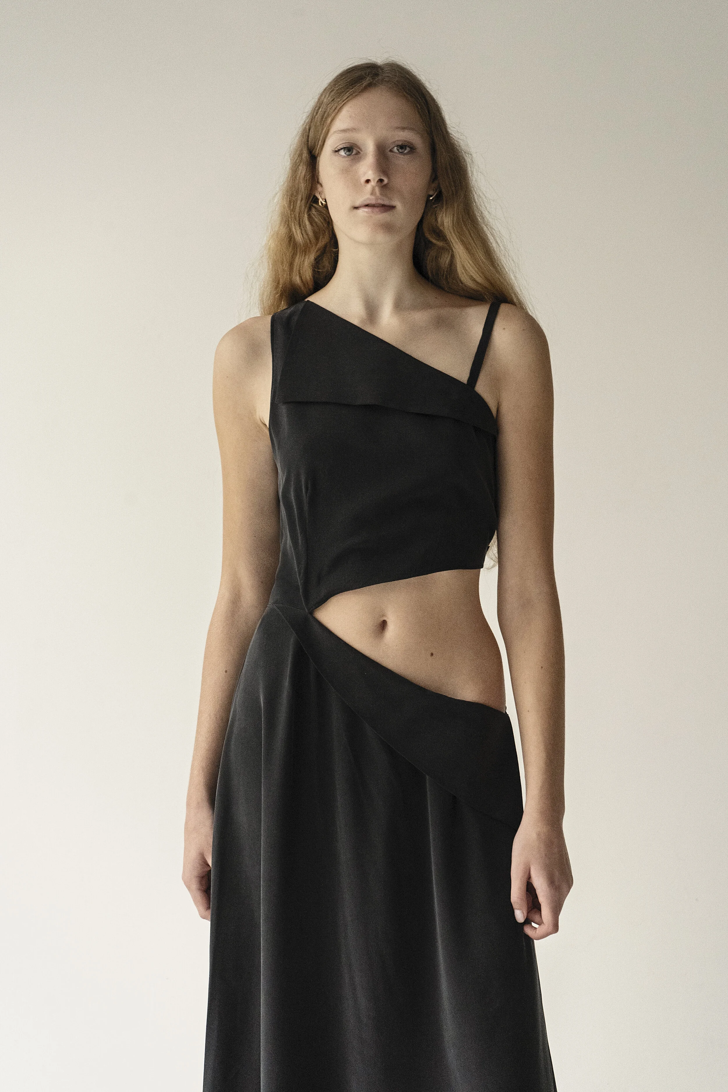 belly black dress Yulia Maxi Dress