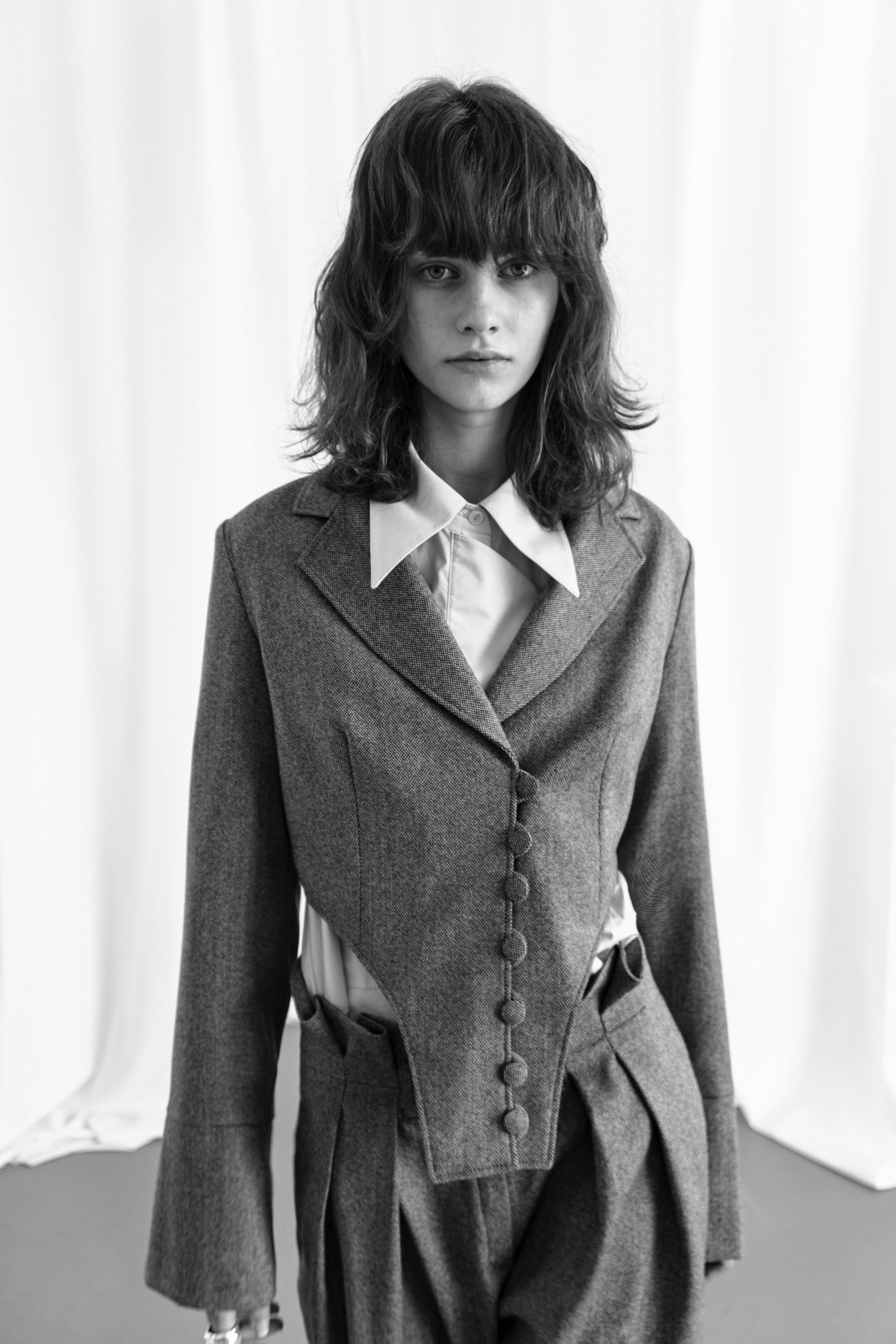 VINNITSIA TWEED GENTLEWOMAN SUIT — K M by L A N G E