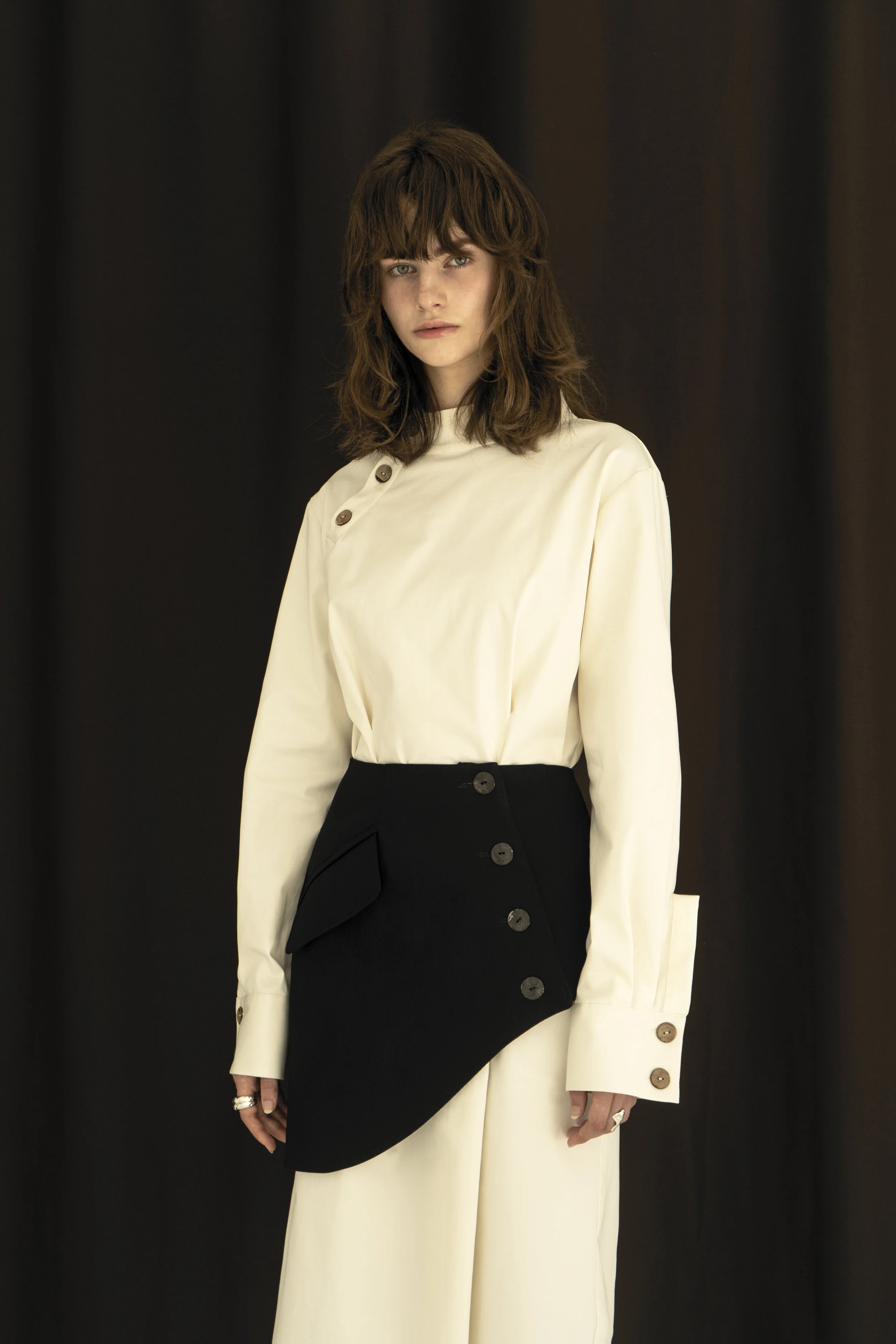 GOVERLA BLACK COTTON CORSET BELT
