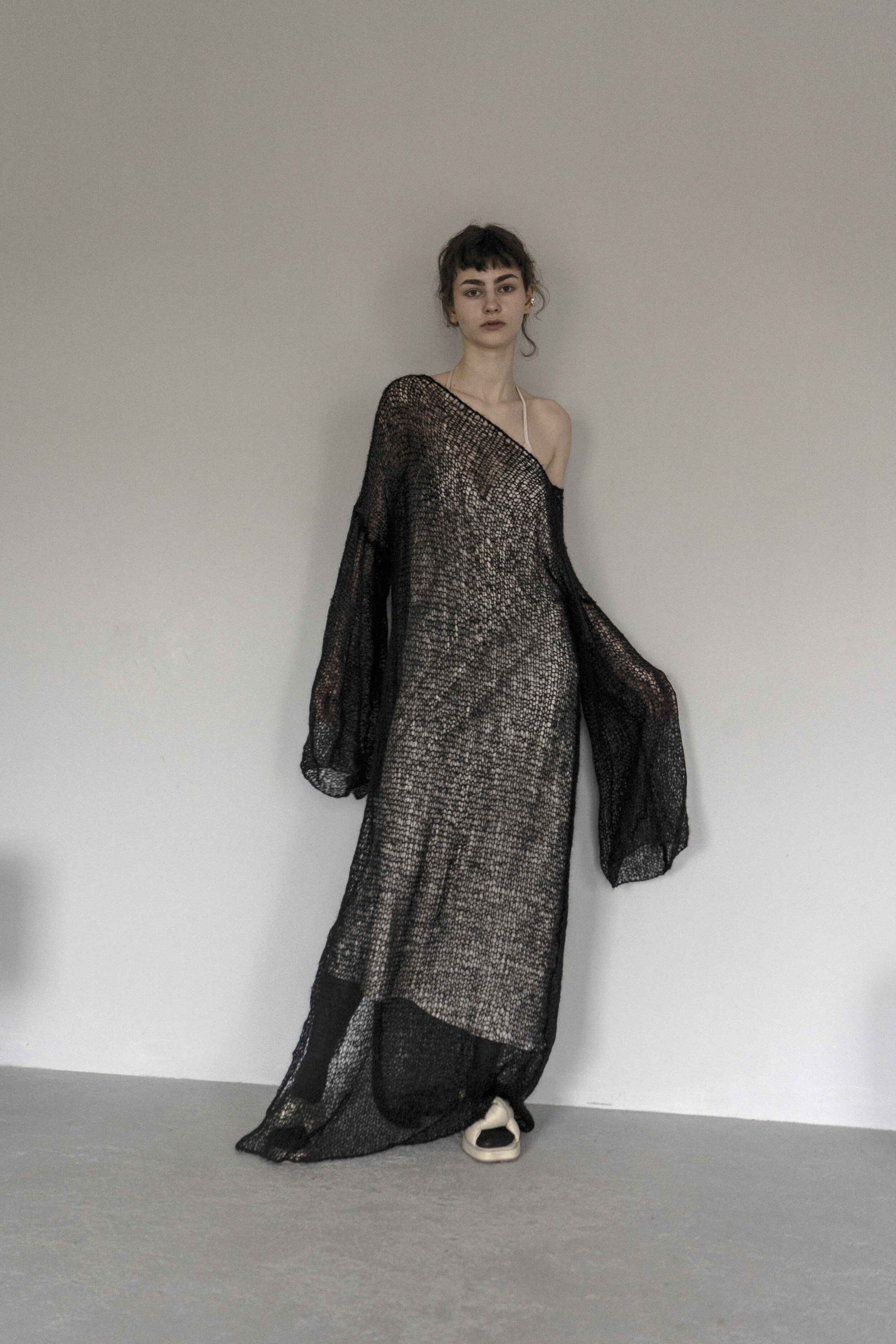 Mohair and silk-blend maxi dress