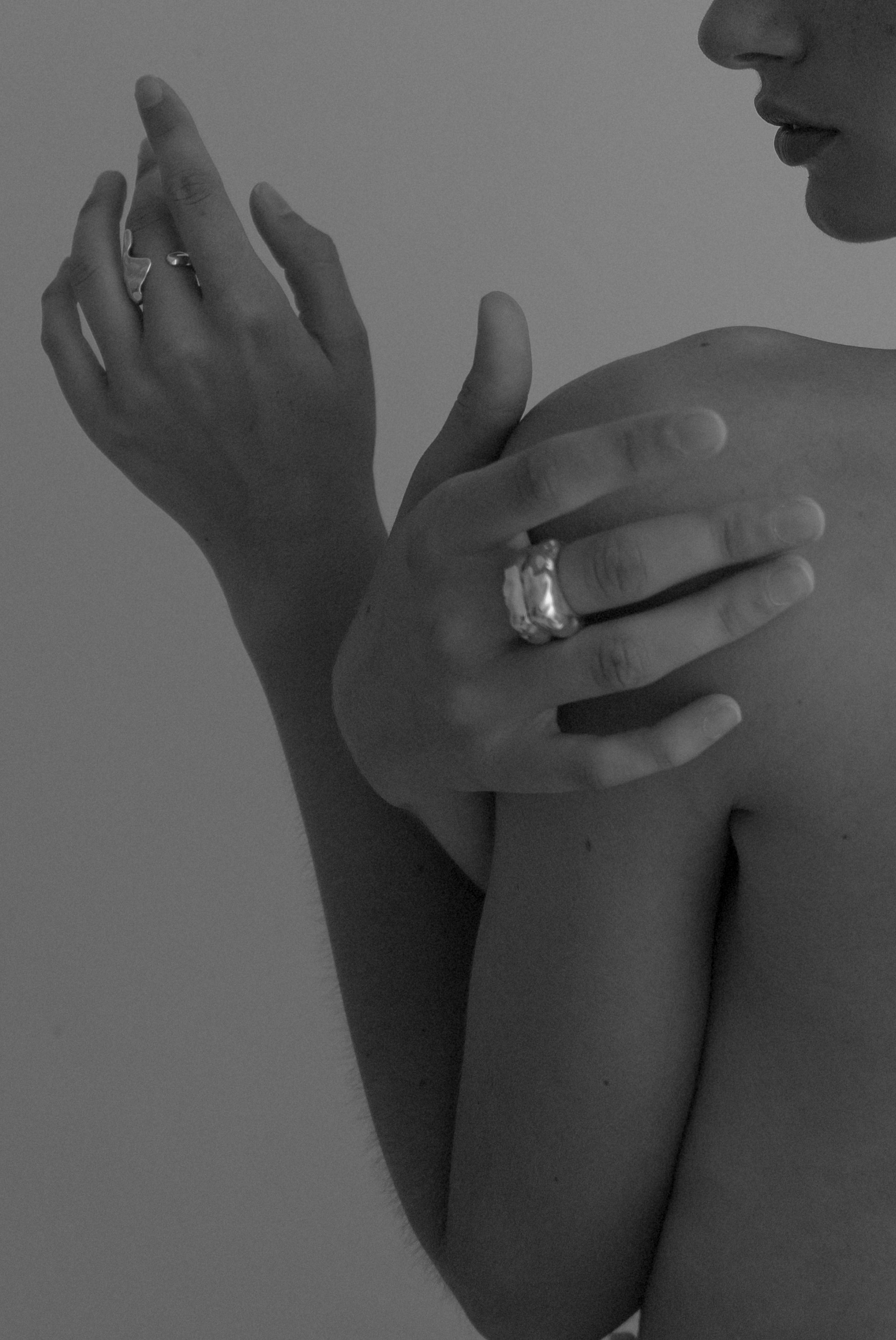 KABLUCHKA BIG DOUBLE SILVER RING 