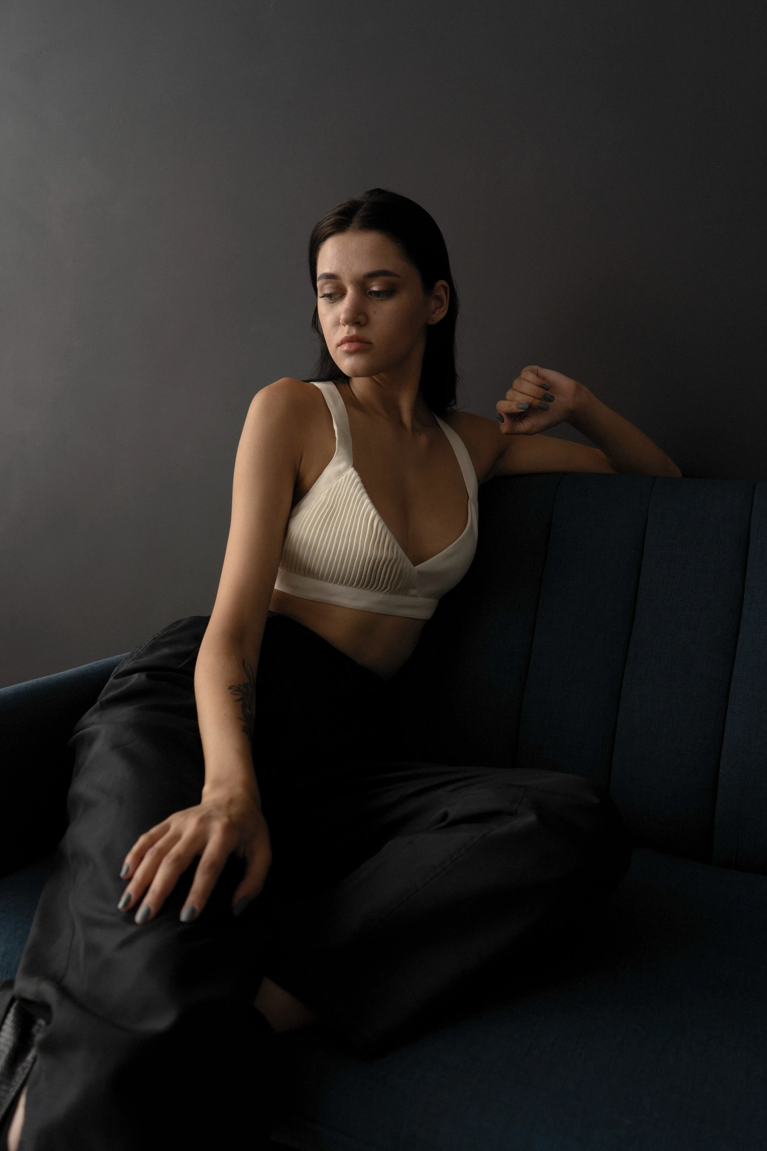 ZAPORIYIA CREAM WOOL BRALETTE