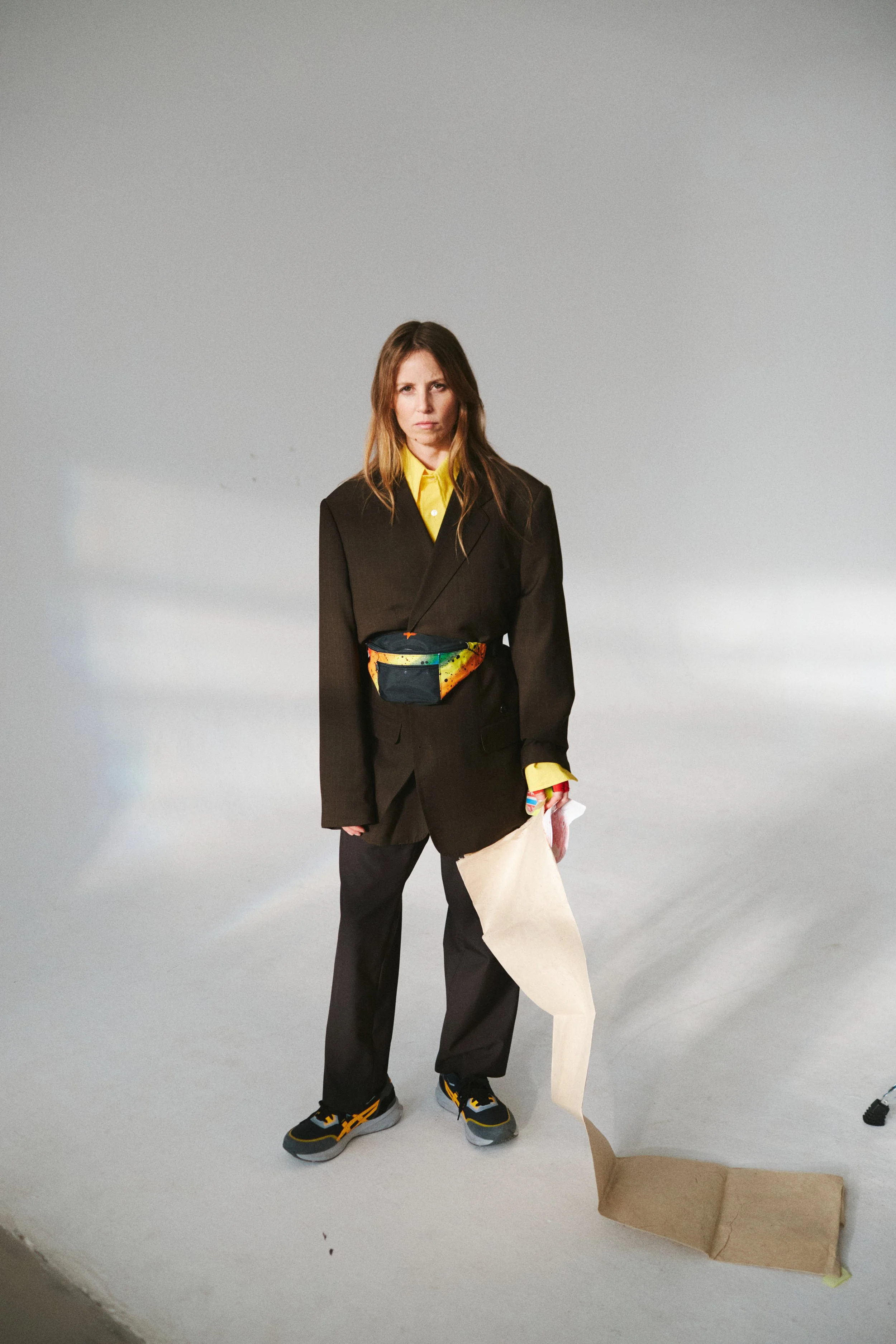 K M by L A N G E Mariupol  Wool Belt  Blazer - Black main image 1