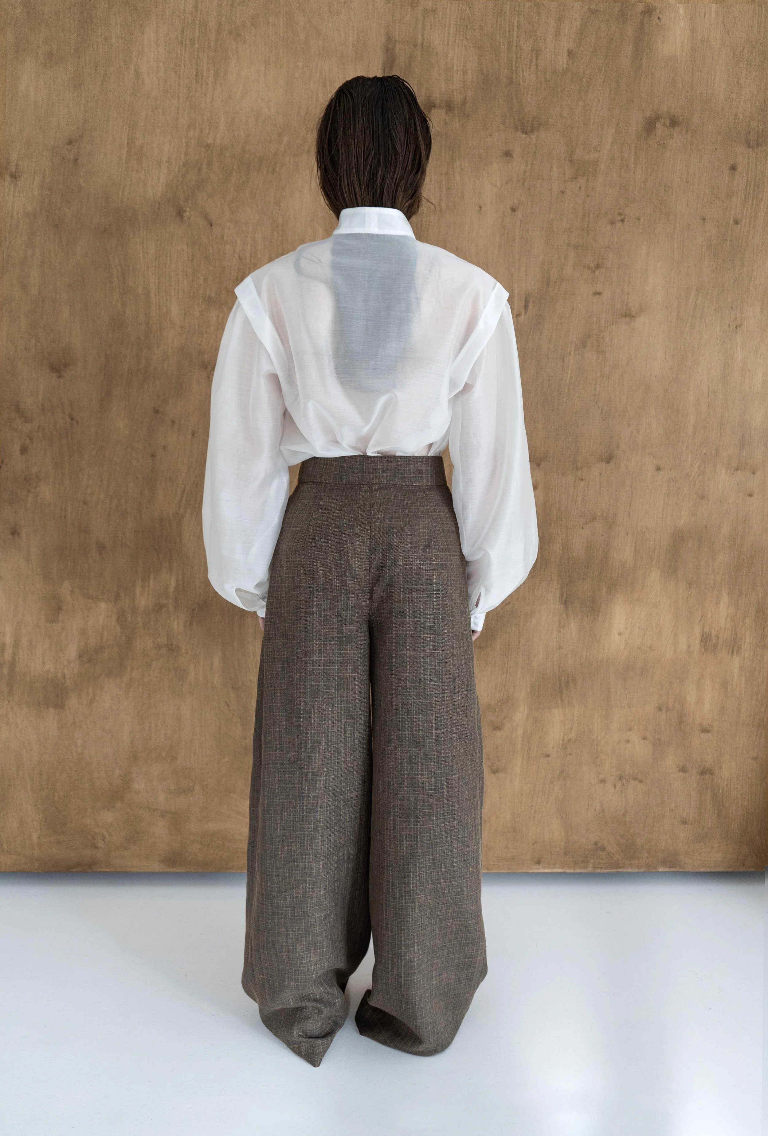 PALYANYTSIA LINEN CROSS OVER PANTS — K M by L A N G E