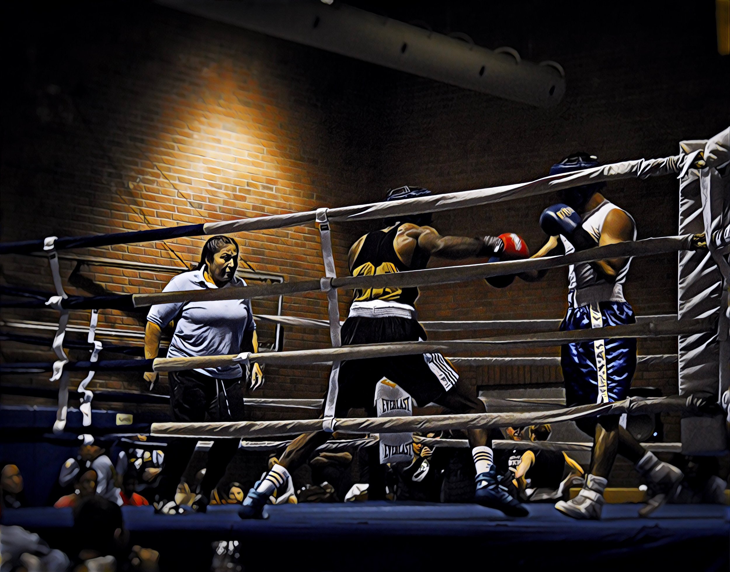 California Golden Gloves, Victory Park, Pasadena, 2018 with Prisma app enhancement