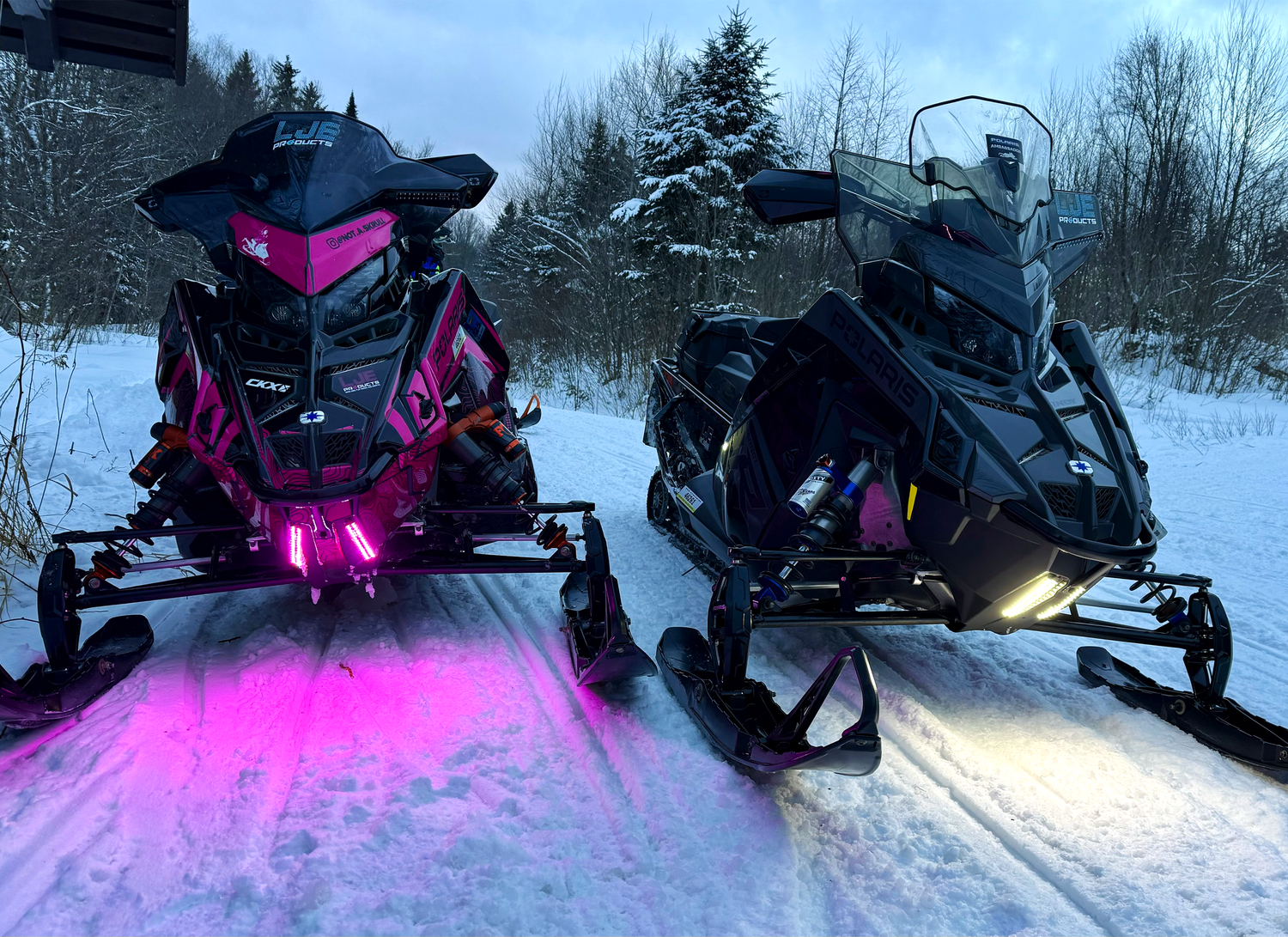 Pink WhiteOut Safety Light for Polaris/Universal - LJE Products