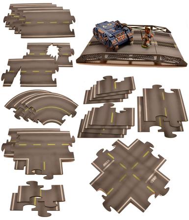 Custom Miniature Terrain Modular Road Bridge Tabletop Wargaming Warhammer 40k Horus Heresy