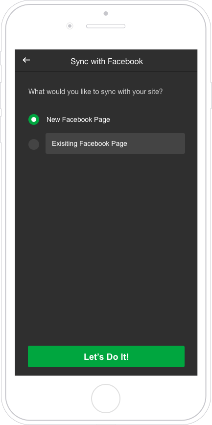 After logging in, users were able to create a new page or select from existing