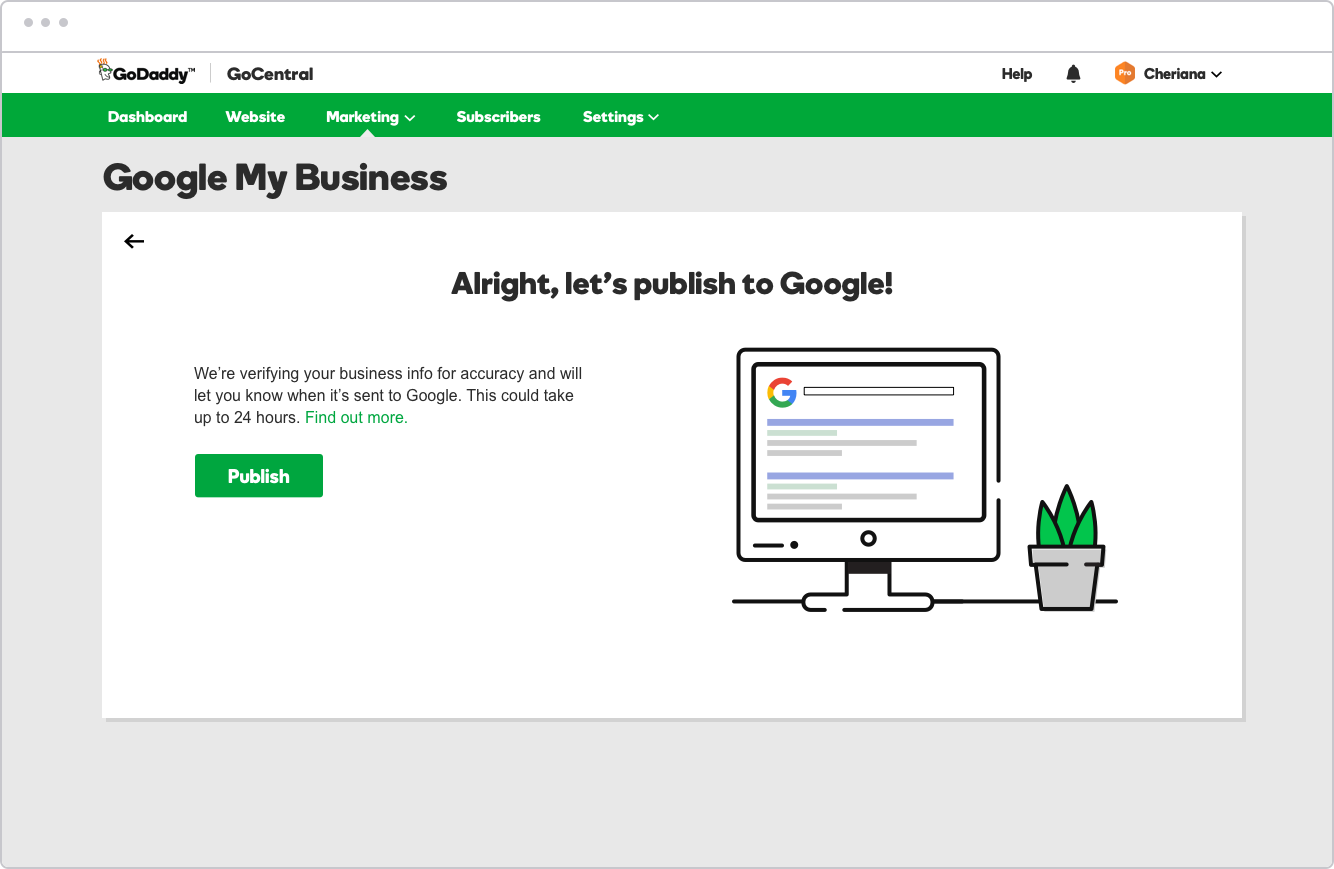 The publish to Google screen user testing provided valuable insights that changed our flow