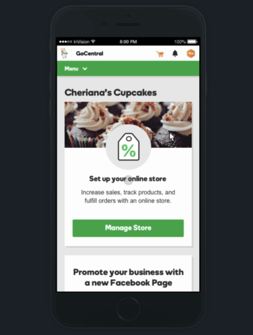 List view menu with bottom actions