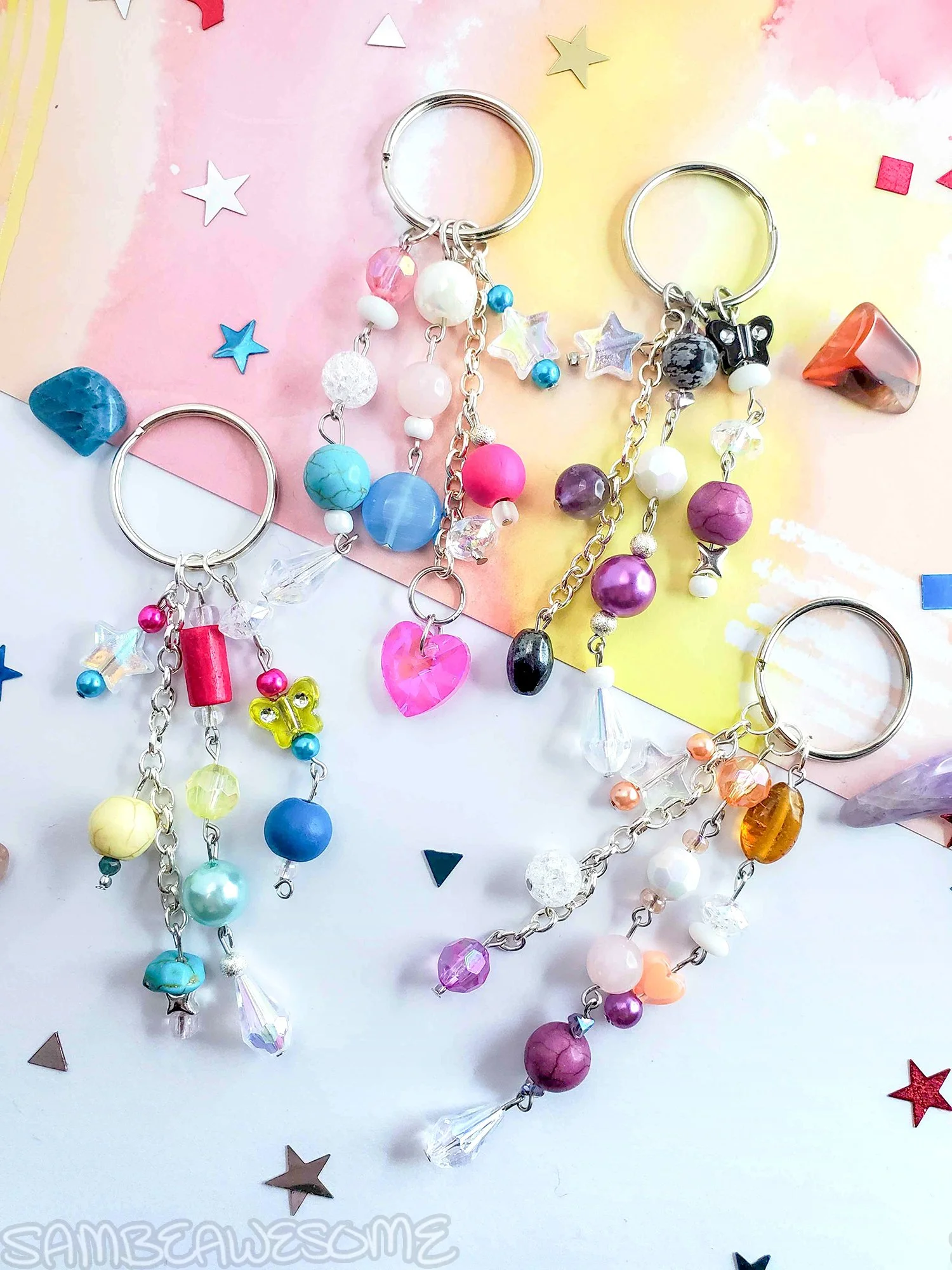 Cluster & Phone Charm Keychains (Handmade ) — SamBeAwesome