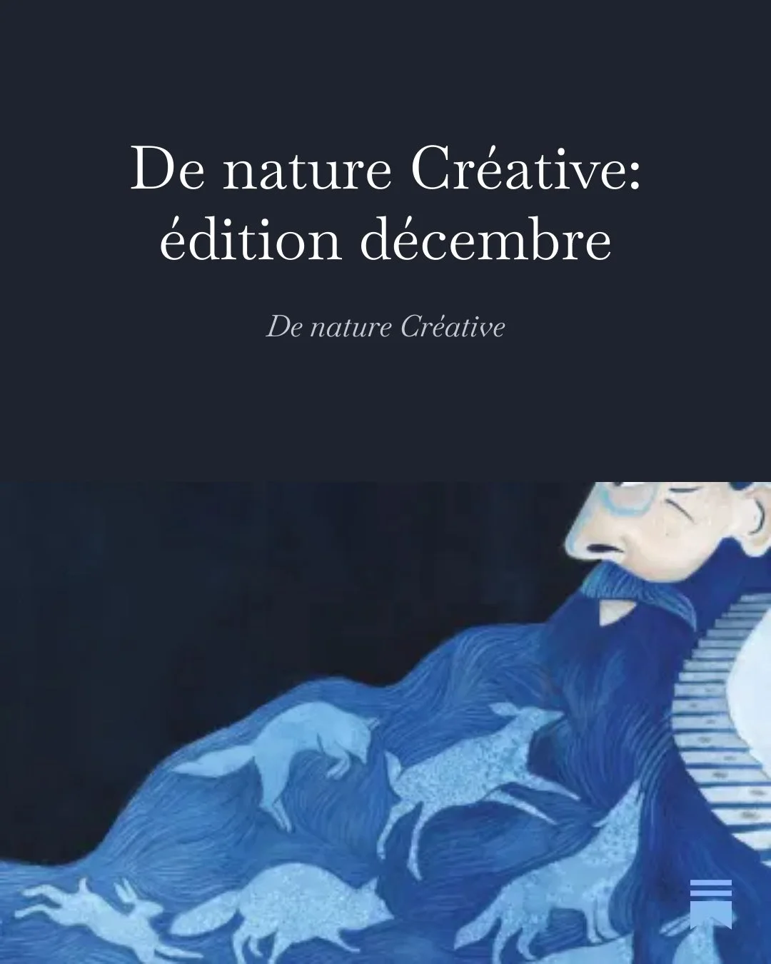Dans l'infolettre de d&eacute;cembre je partage ma peur bleue et ma participation au d&eacute;fi #folktaleweek 2025. Mon inspiration initiale, le processus cr&eacute;atif et le r&eacute;sultat final.
.
.
.
#blueillustration #barbebleue #mixmediaart #