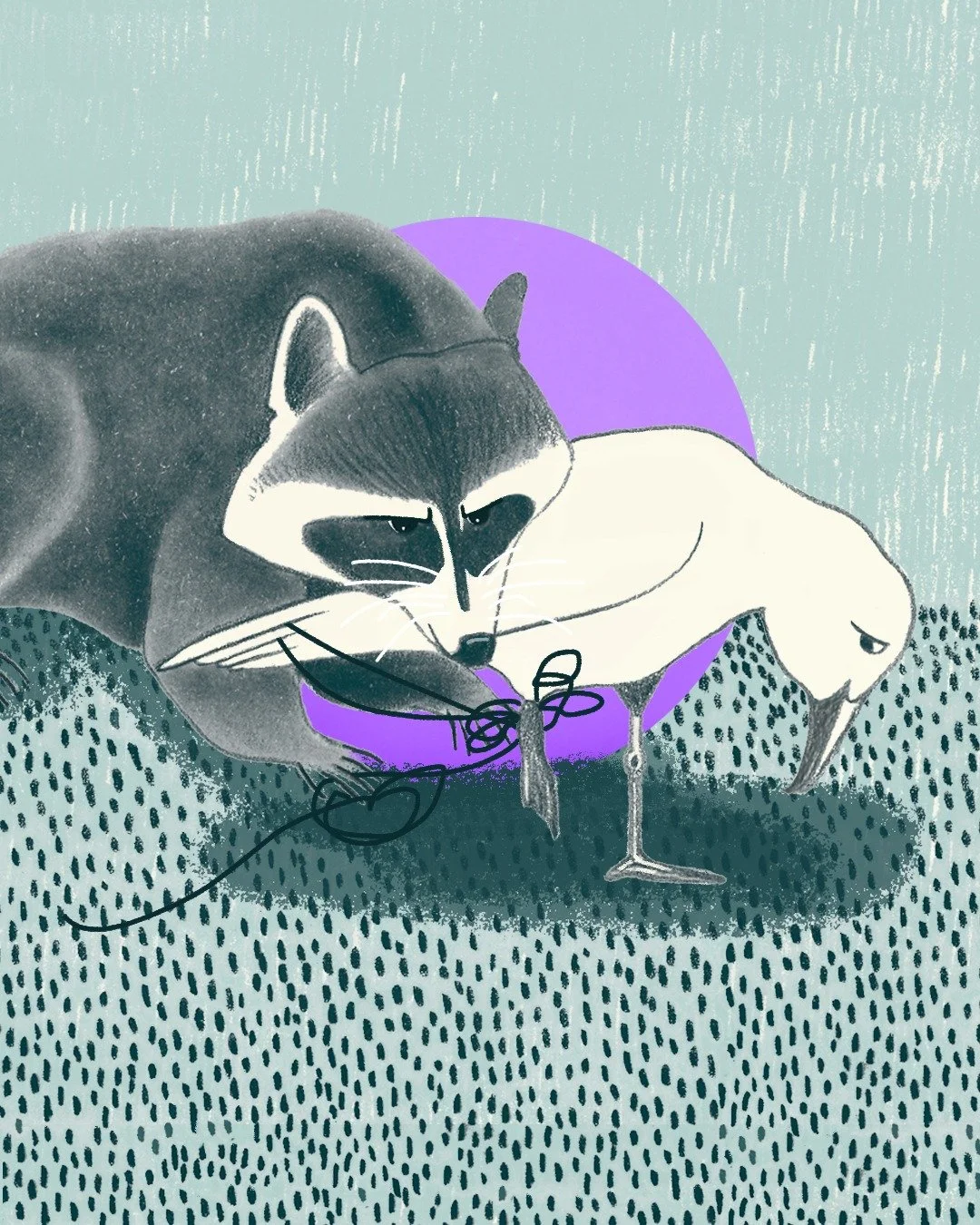 Venster Visual Story Challenge
Week 4: Narrow escape

Here's the 4th and final part of Raccoon's story. I hope you enjoyed it as much as I enjoyed the process. It was such a rewarding experience that I really hope to do it again next year. I'll be sh