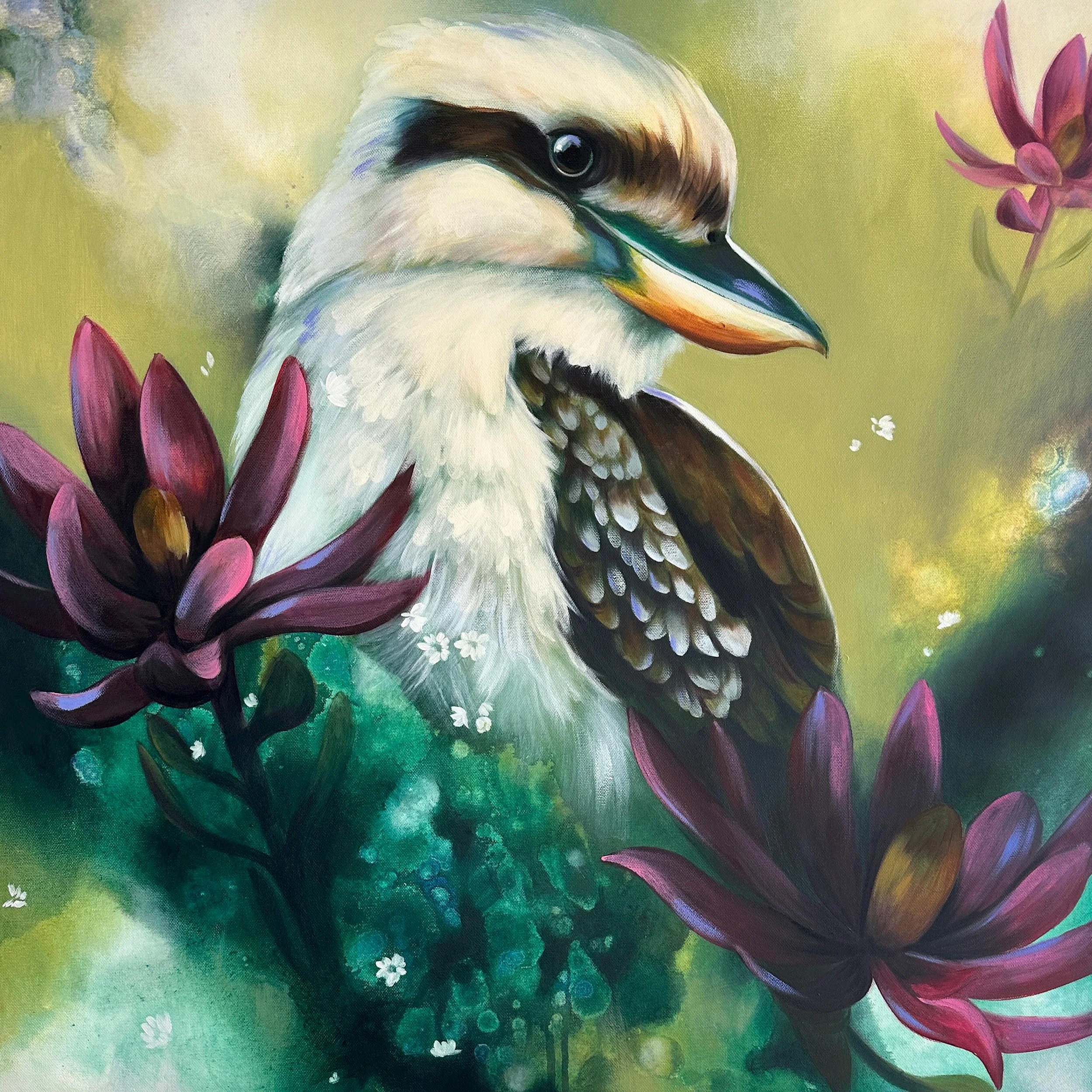 &lsquo;A beautiful life&rsquo;, 30x30inch oil on canvas

It&rsquo;s finally finished! 😍 this painting has been sitting untouched for almost two years on the easel and it feels so good to finish it!
I started this piece with a loose ink layer and a t