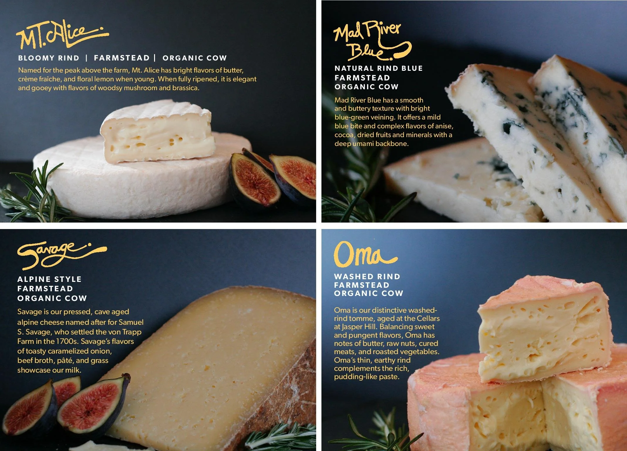 4 Ingredients, 4 Very Different Cheeses — von Trapp Farmstead