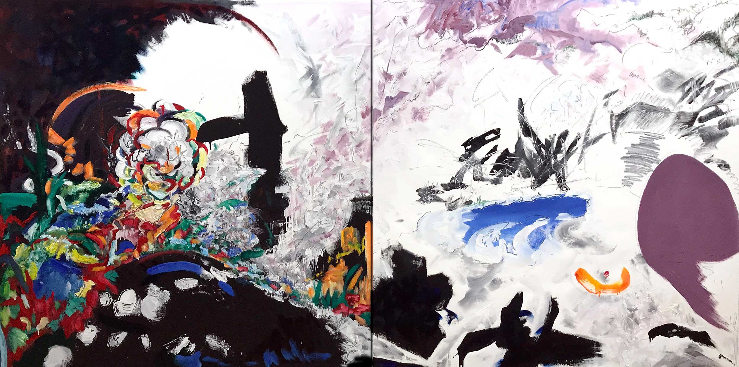 Calypso's Cave (Diptych), 2019