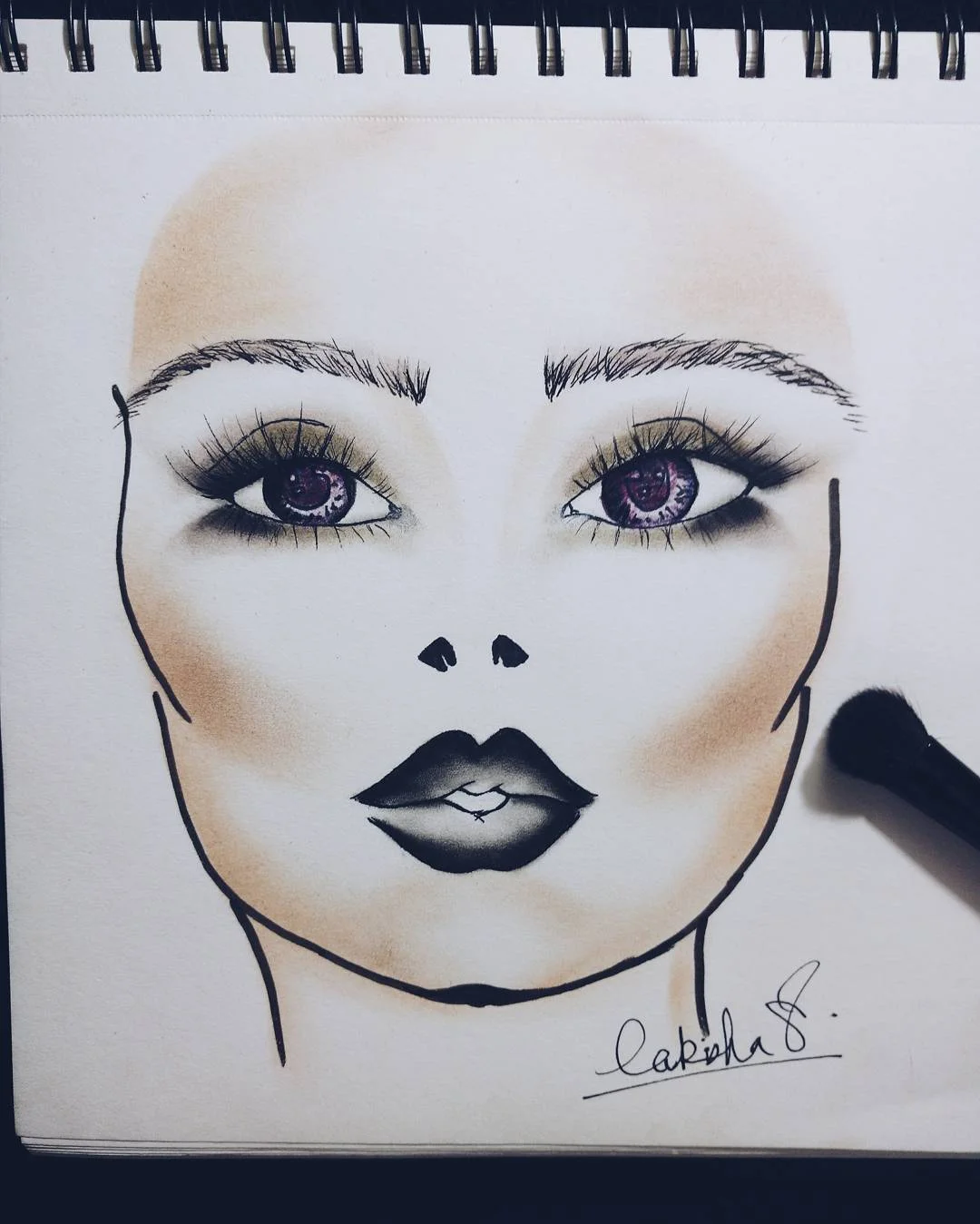 Makeup book sketch