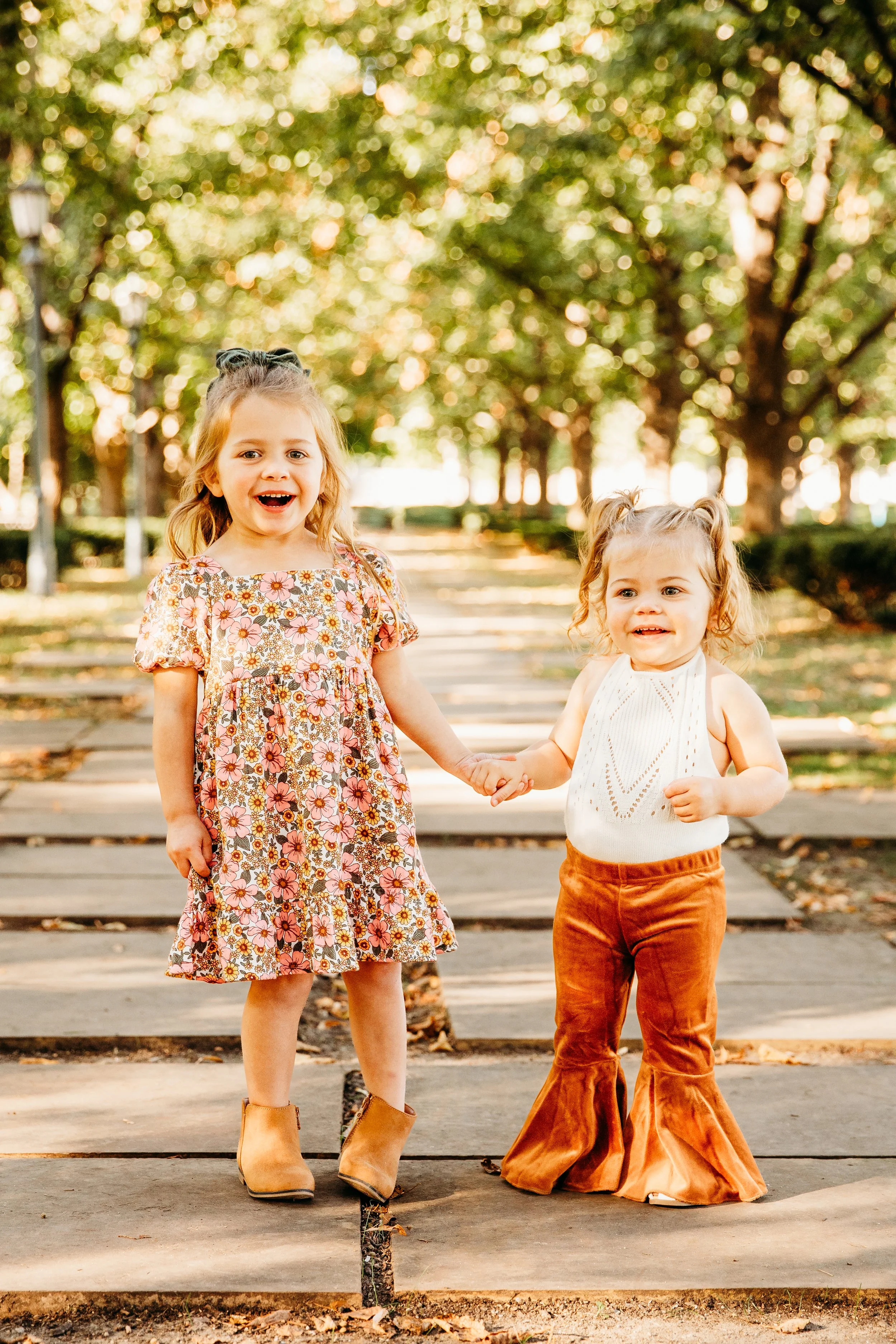 two sisters in family photos