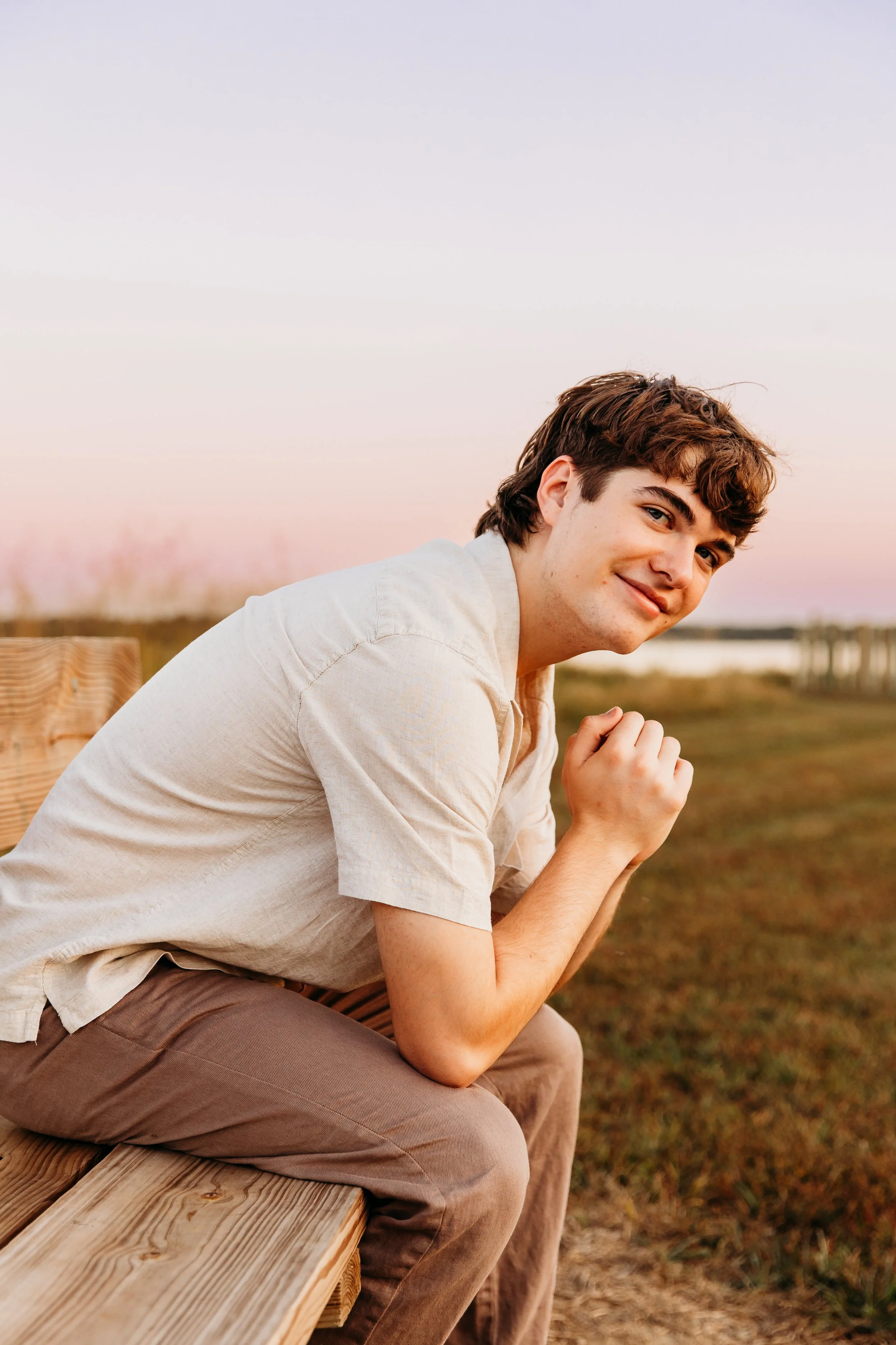 senior boy sunset photo session