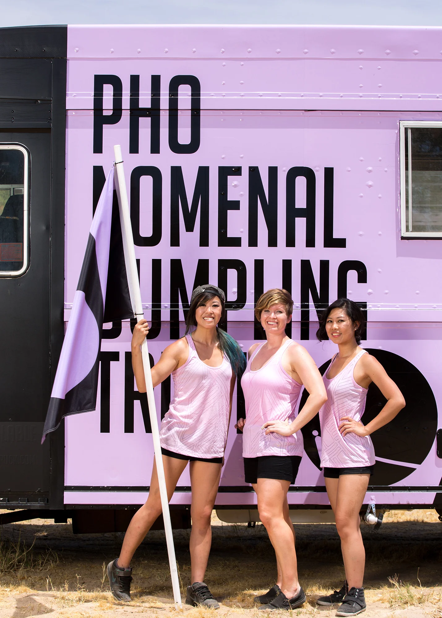 From left to right: Sunny Lin, Becca Plumlee, Sophia Woo. Photo credit: Food Network