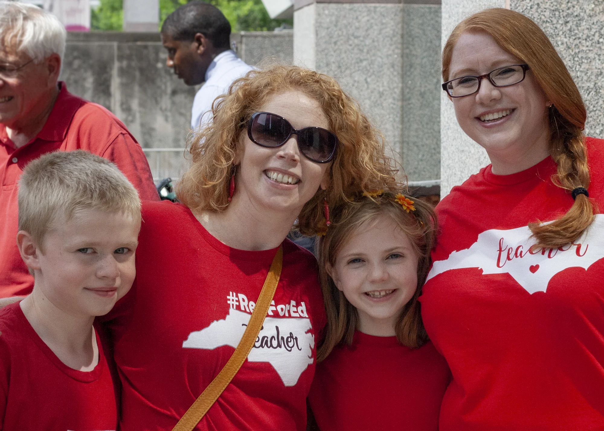 Mary brought her son and Kim brought her daughter to the Rally for Respect.