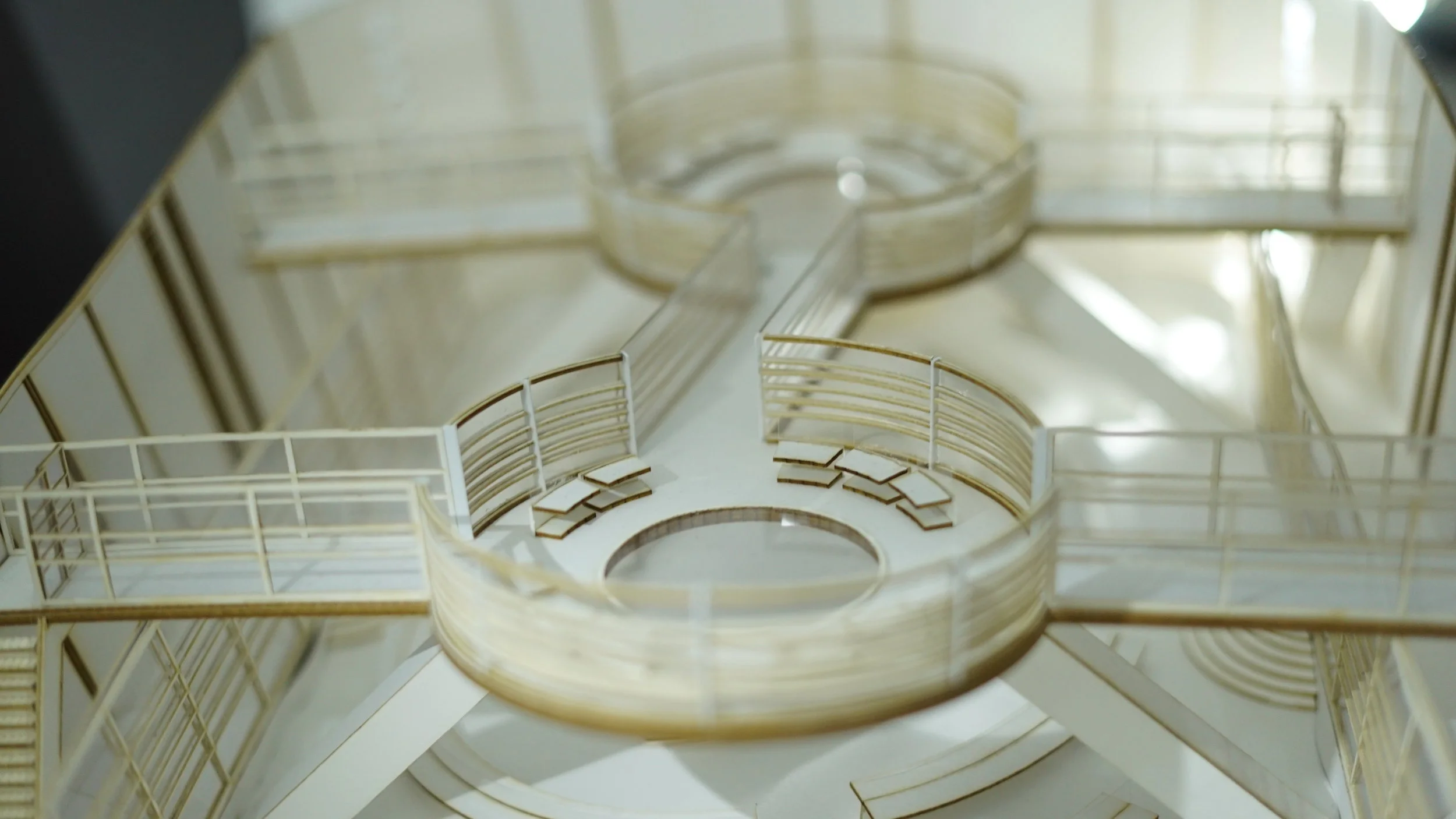  “Computer Complex” white model - Scale: 1/8"=1'-0" 